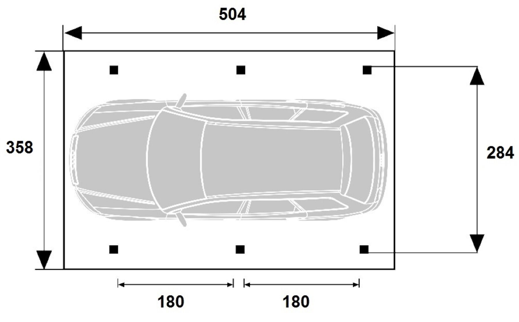 Carport Rügen 1 Naturbelassen
