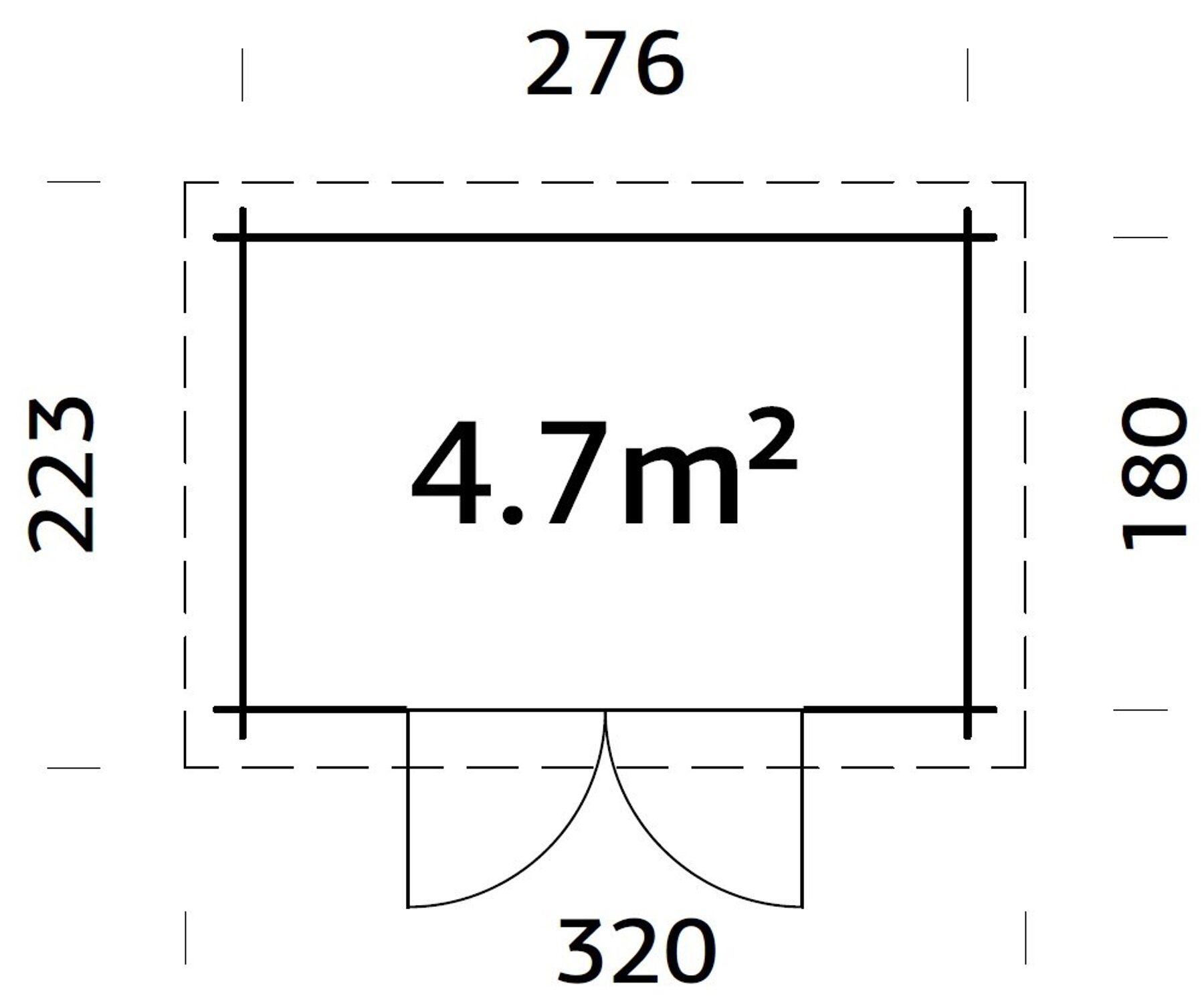 Gartenhaus Alice 4,7 m² 