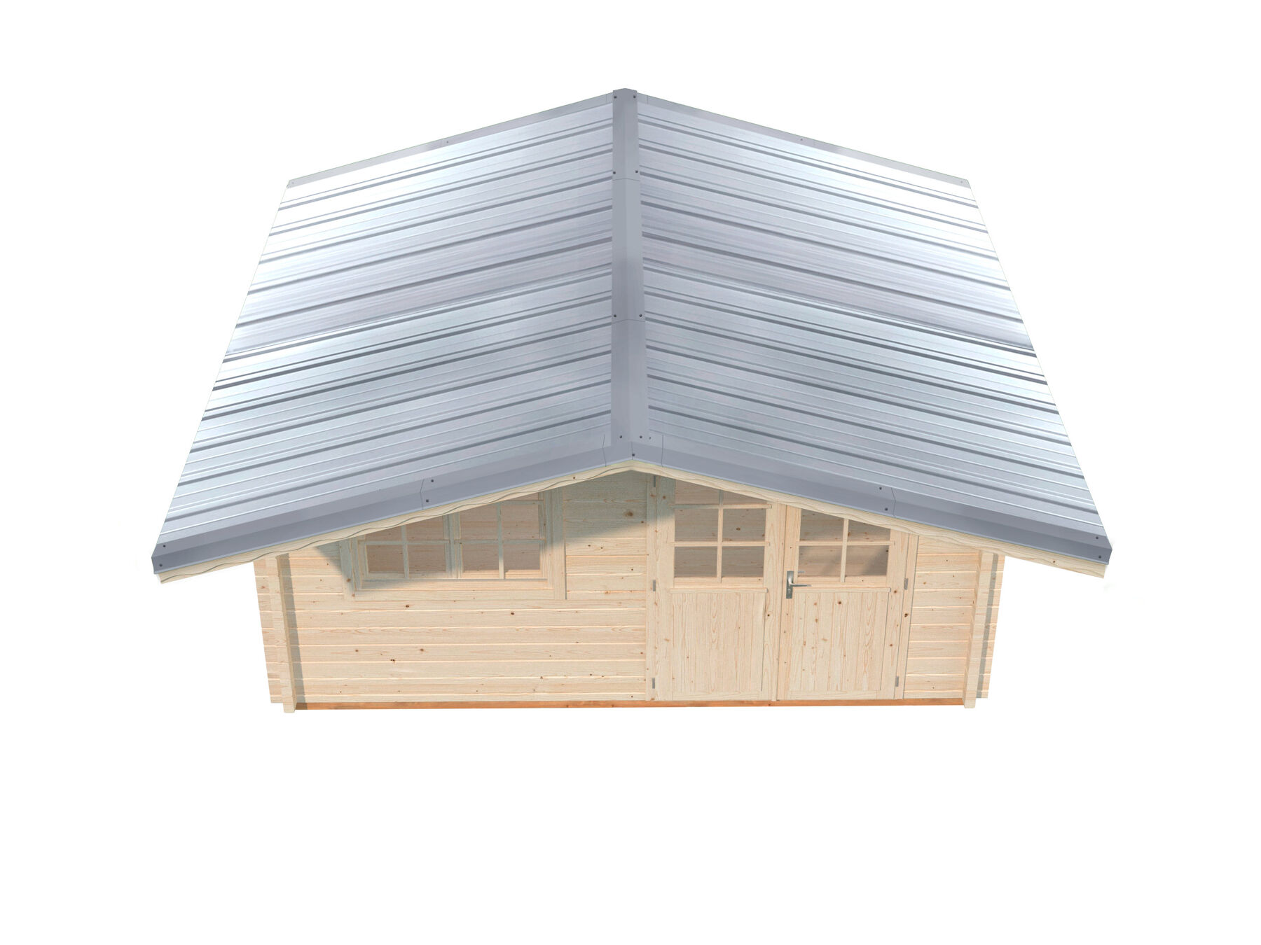 Trapezblech Dachpaket für Gartenhäuser mit Satteldach 11-15,0 m²