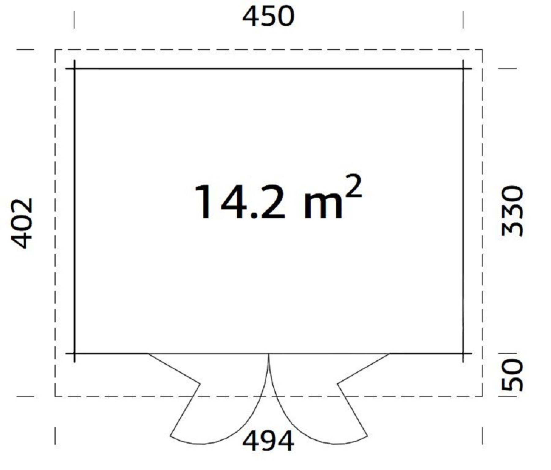 Gartenhaus Lea 14,2 m² Transparent 