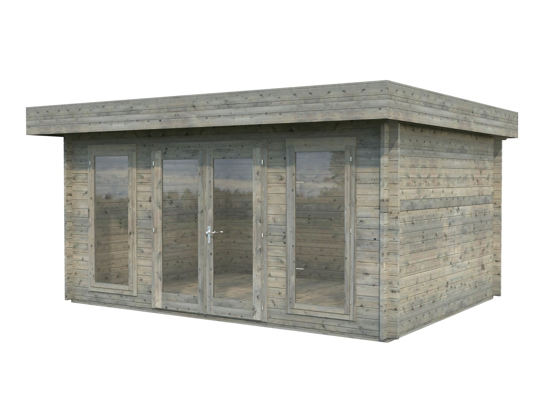 Gartenhaus Bret 14,8 m² Grau 
