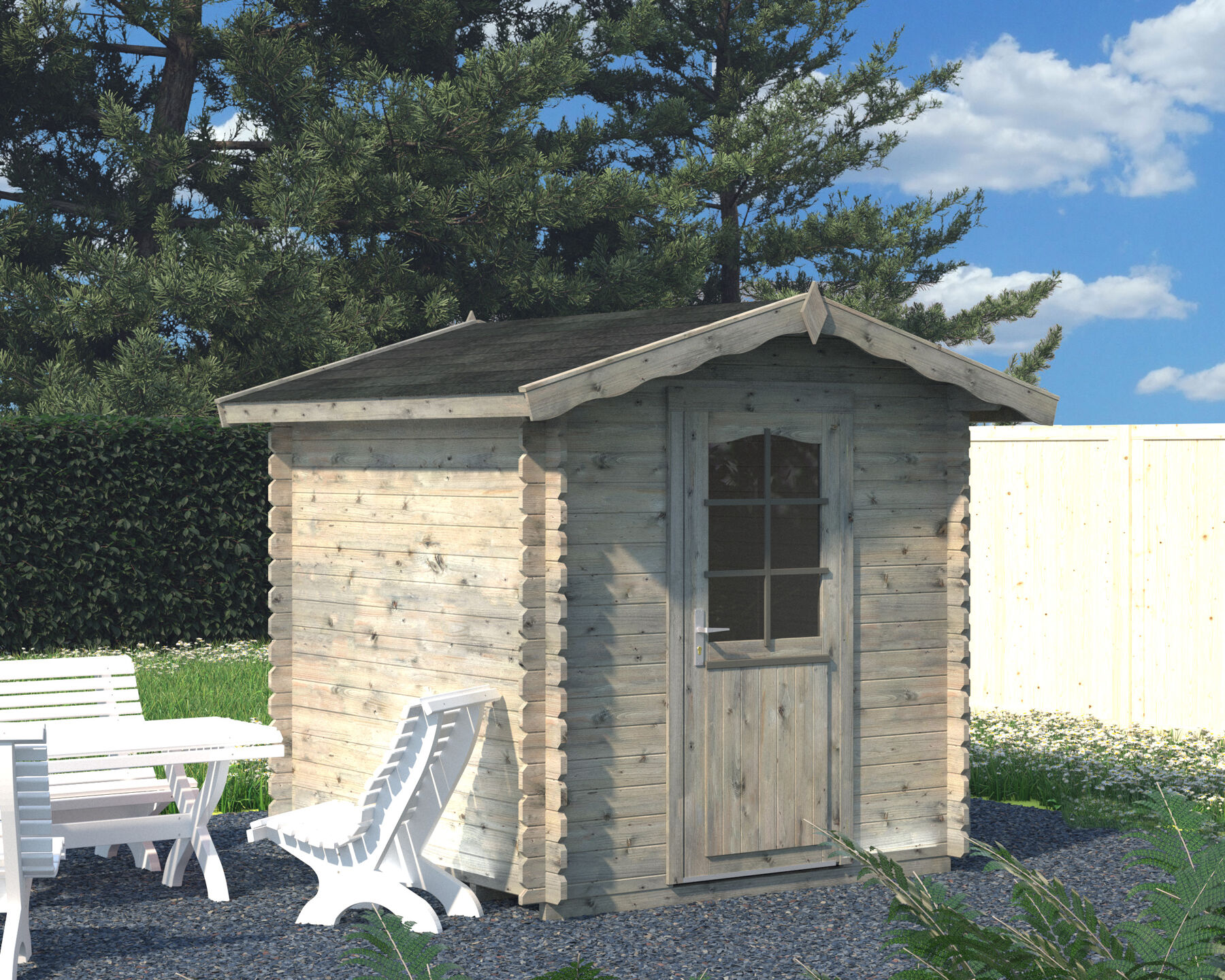 Palmako Gartenhaus Vivian 3,8 m² Grau
