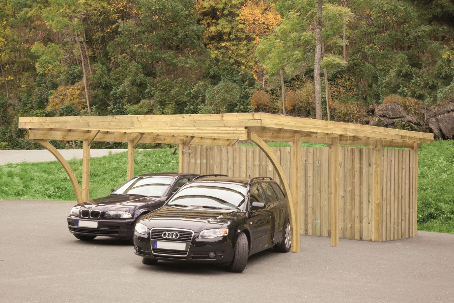 Carport Fehmarn 2 KDI Grün