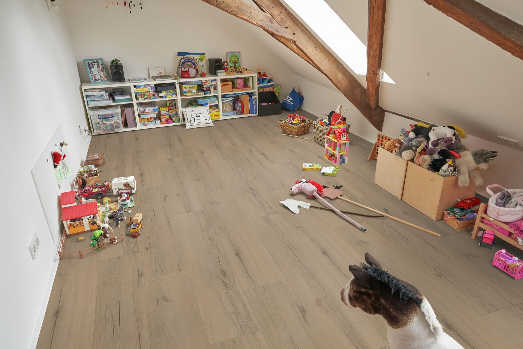 Klick-Vinylboden Eiche Rustic Smoke inkl. Trittschalldämmung