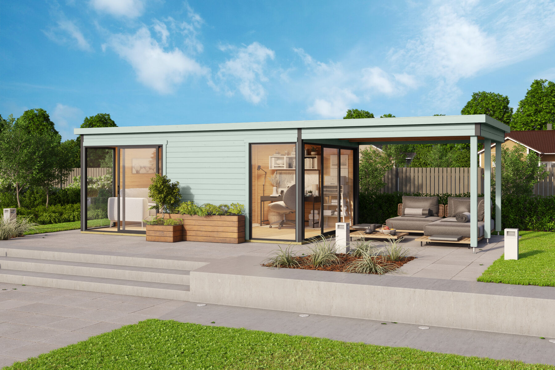 Dachverlängerung Für Gartenhaus Domeo 3 & 4
