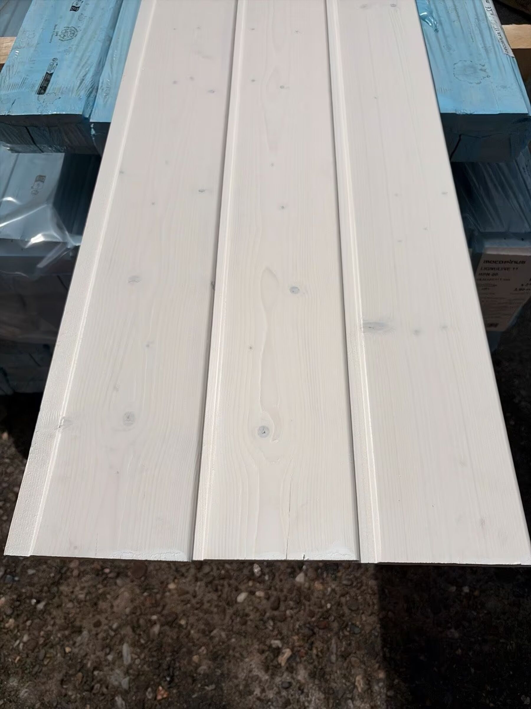 48,62 m² Fichte Profilholz Weiss, 13.5x146x4500 mm