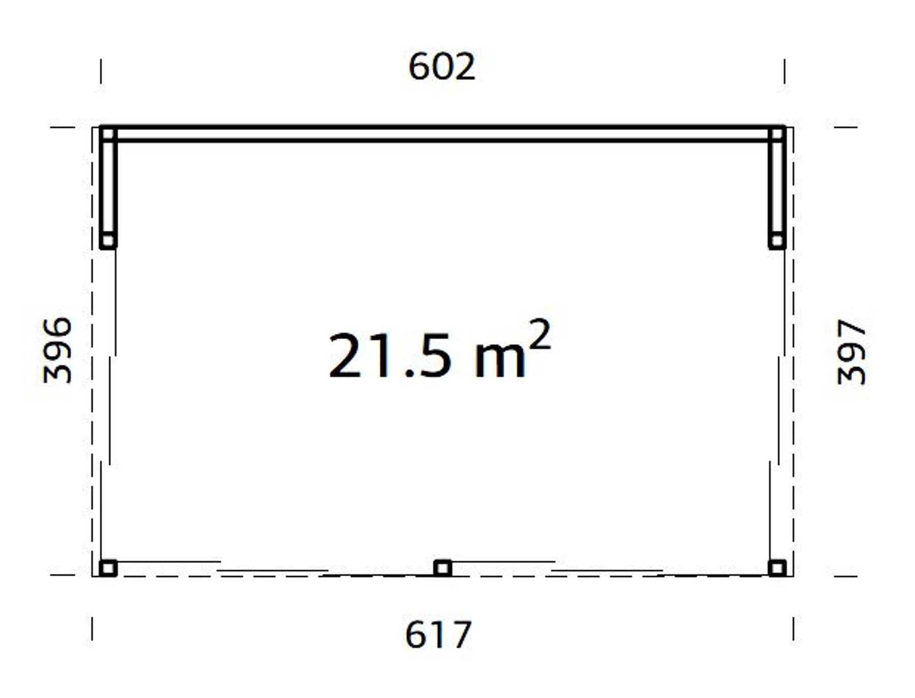 Pavillon Nova 21,5 m² ohne Glaselement