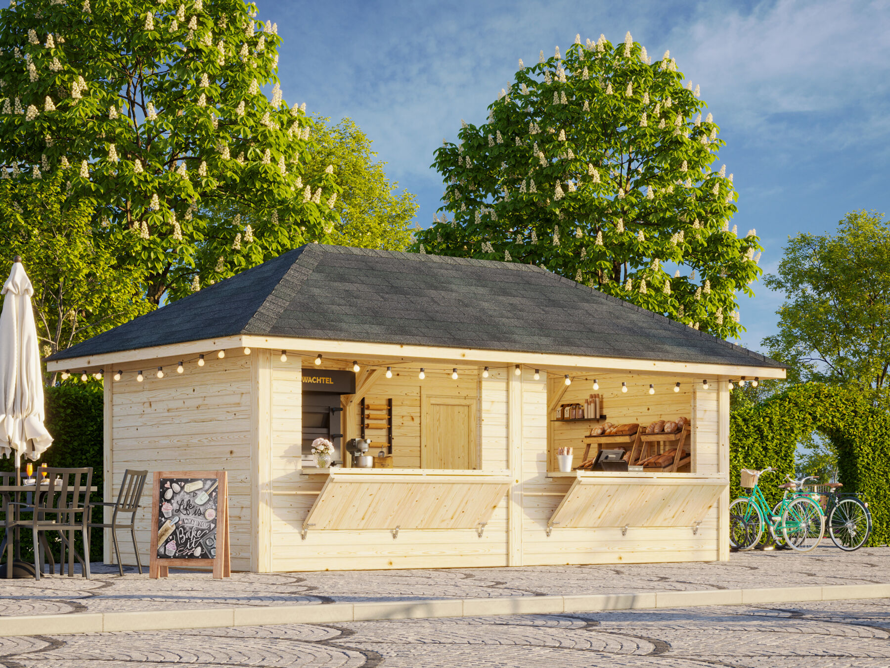 Pavillon Bianca 16,6 m² Marktstand Set 111