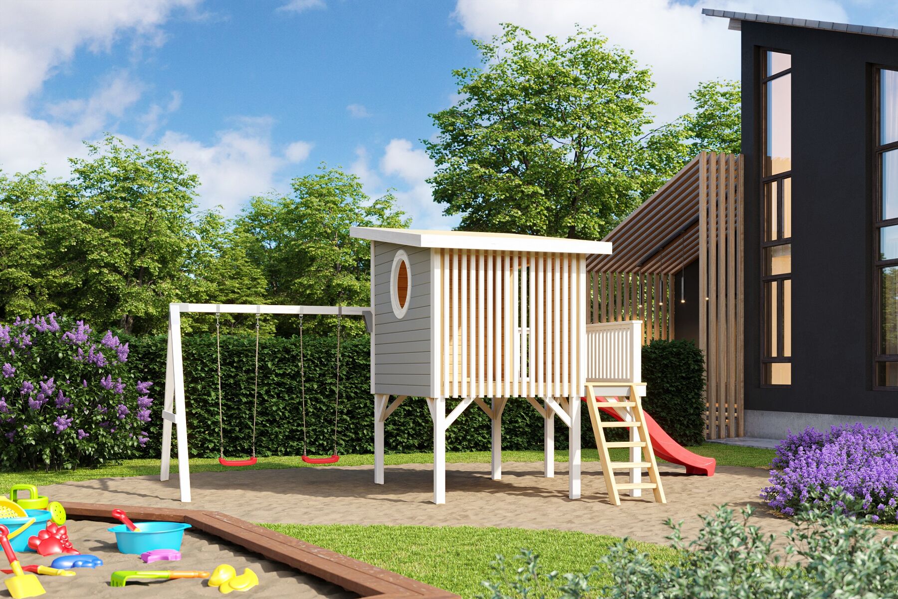 Schaukel Set für Stelzenhaus Tivoli Weiß