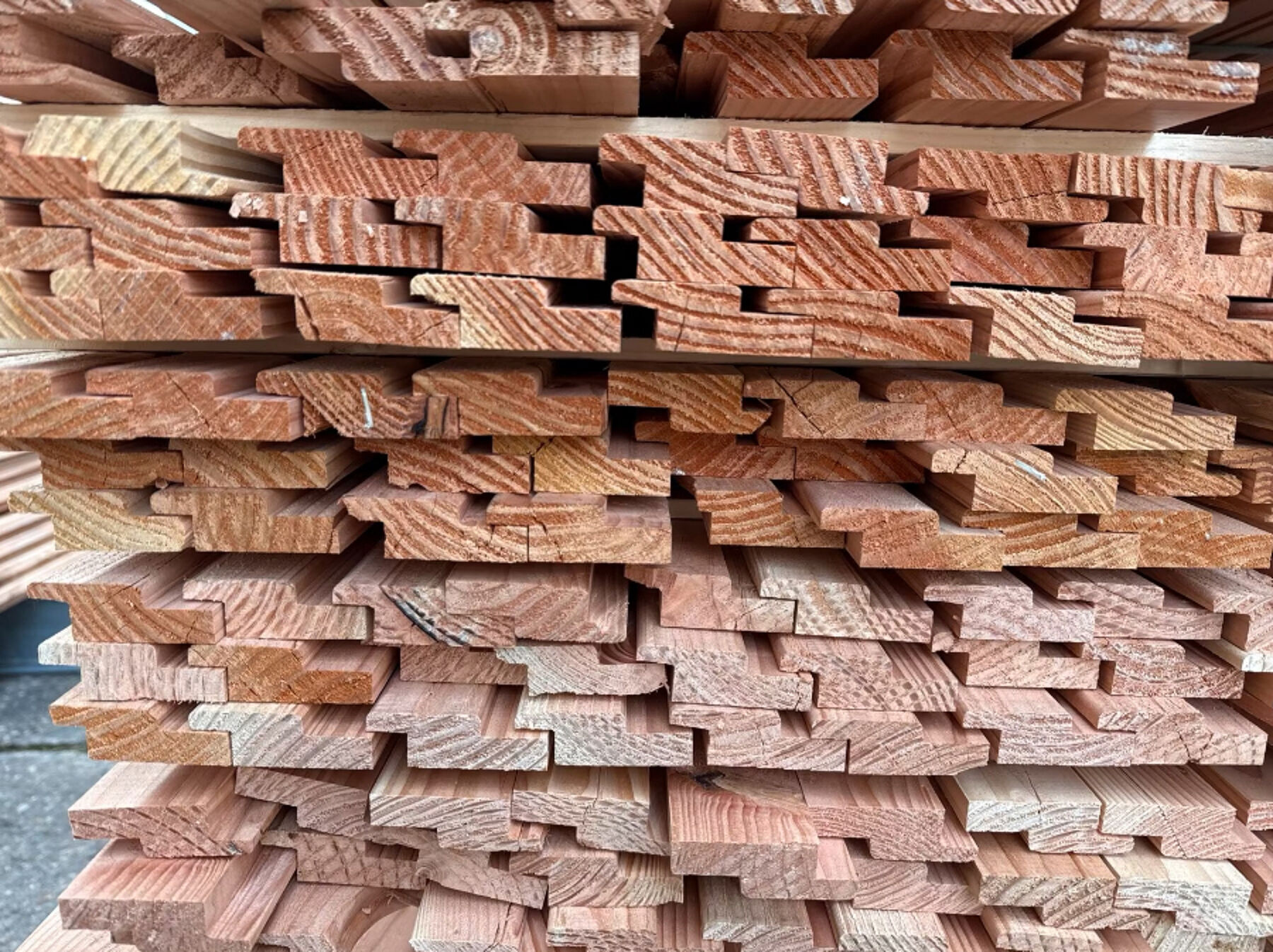 Holzlatten, Holzstapel, Kiefernholz, Lattung, Rohholz