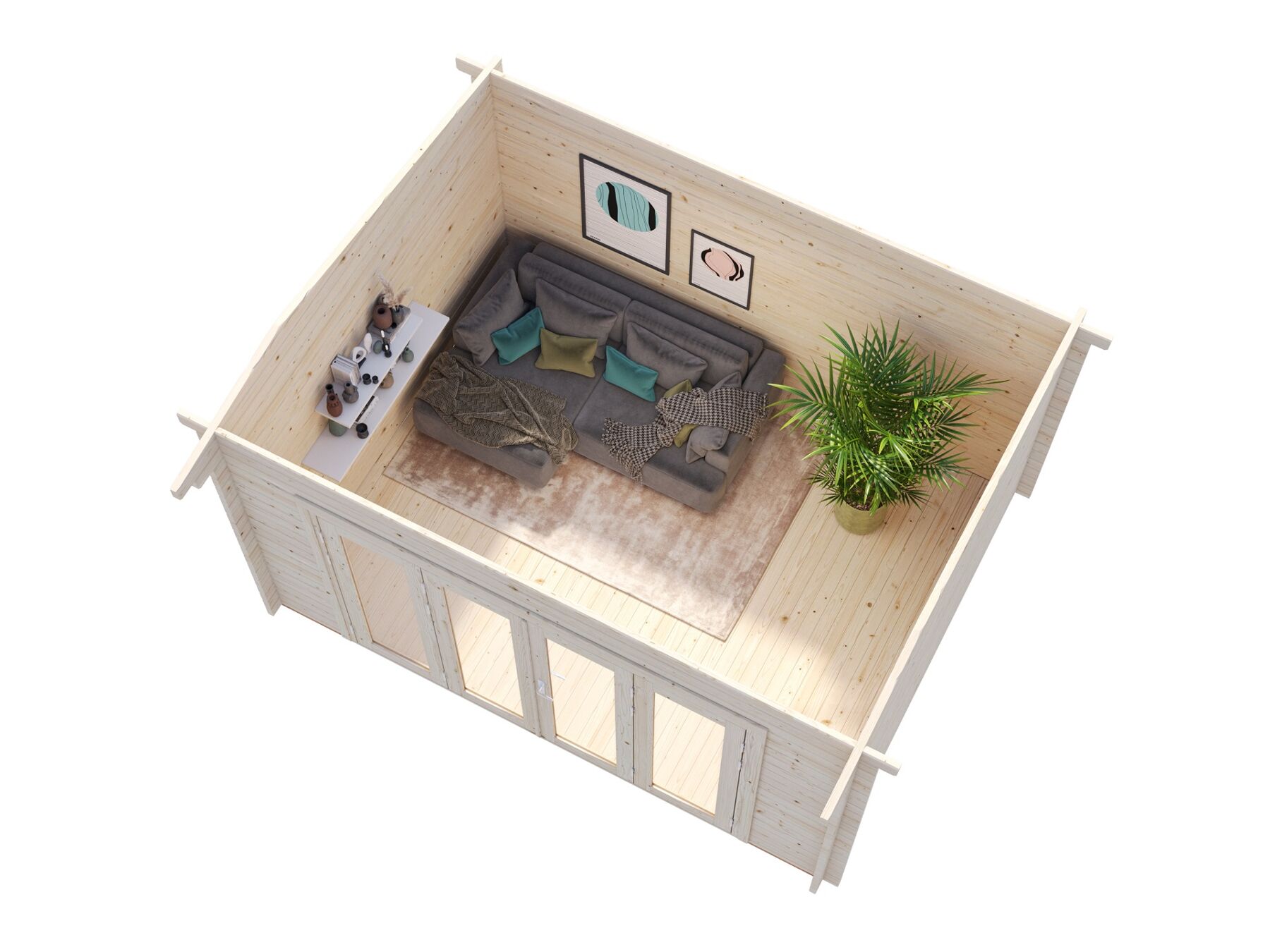 Gartenhaus Ines 11,1 m² Hellbraun 