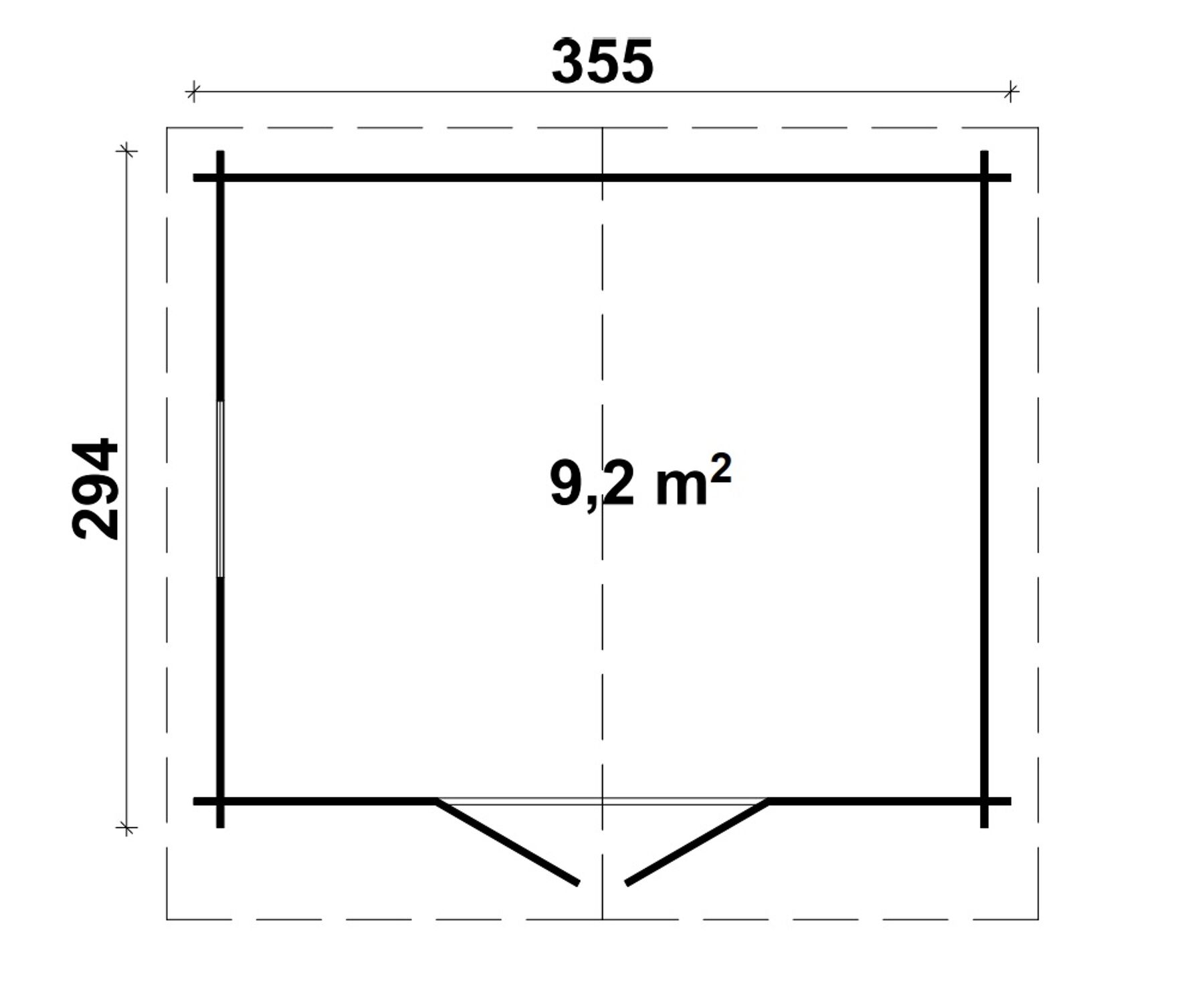 Gartenhaus Alabama mit Trapezblech Braun