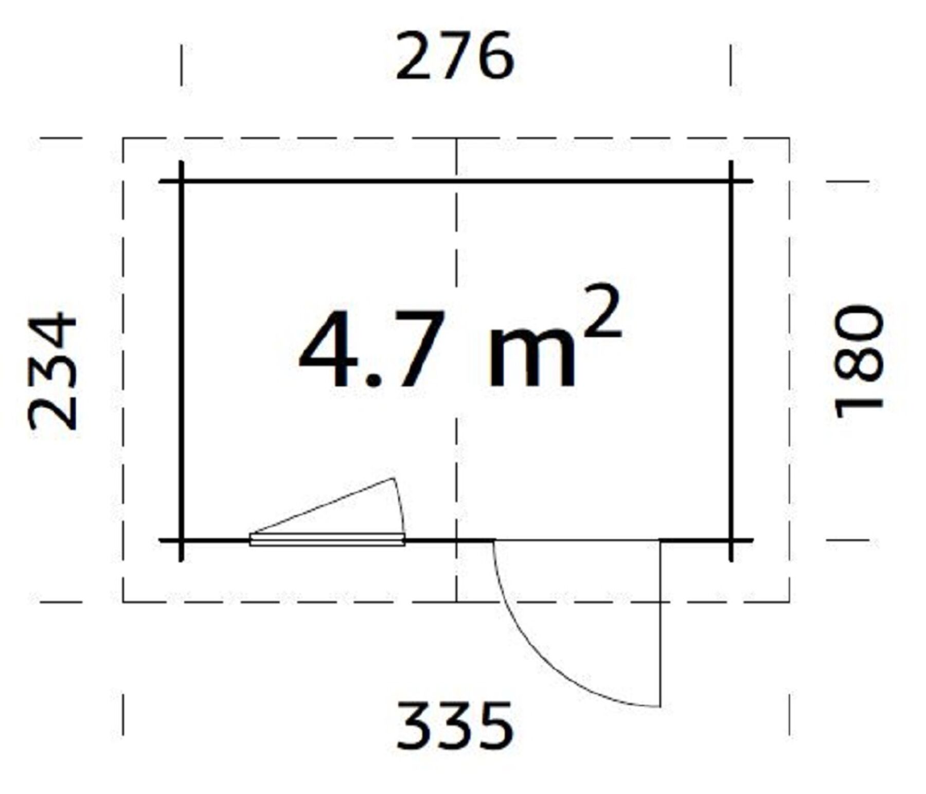 Palmako Gartenhaus Klara 4,7 m² Grau