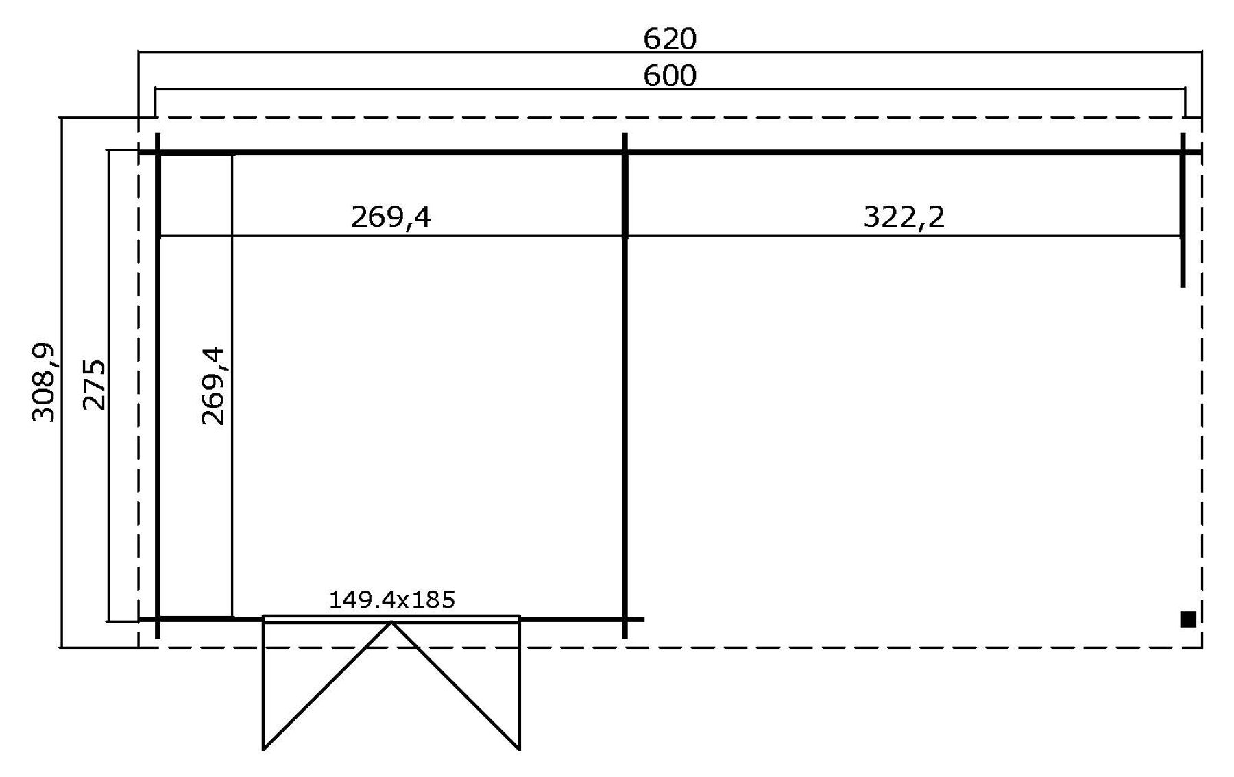Gerätehaus Novia Plus