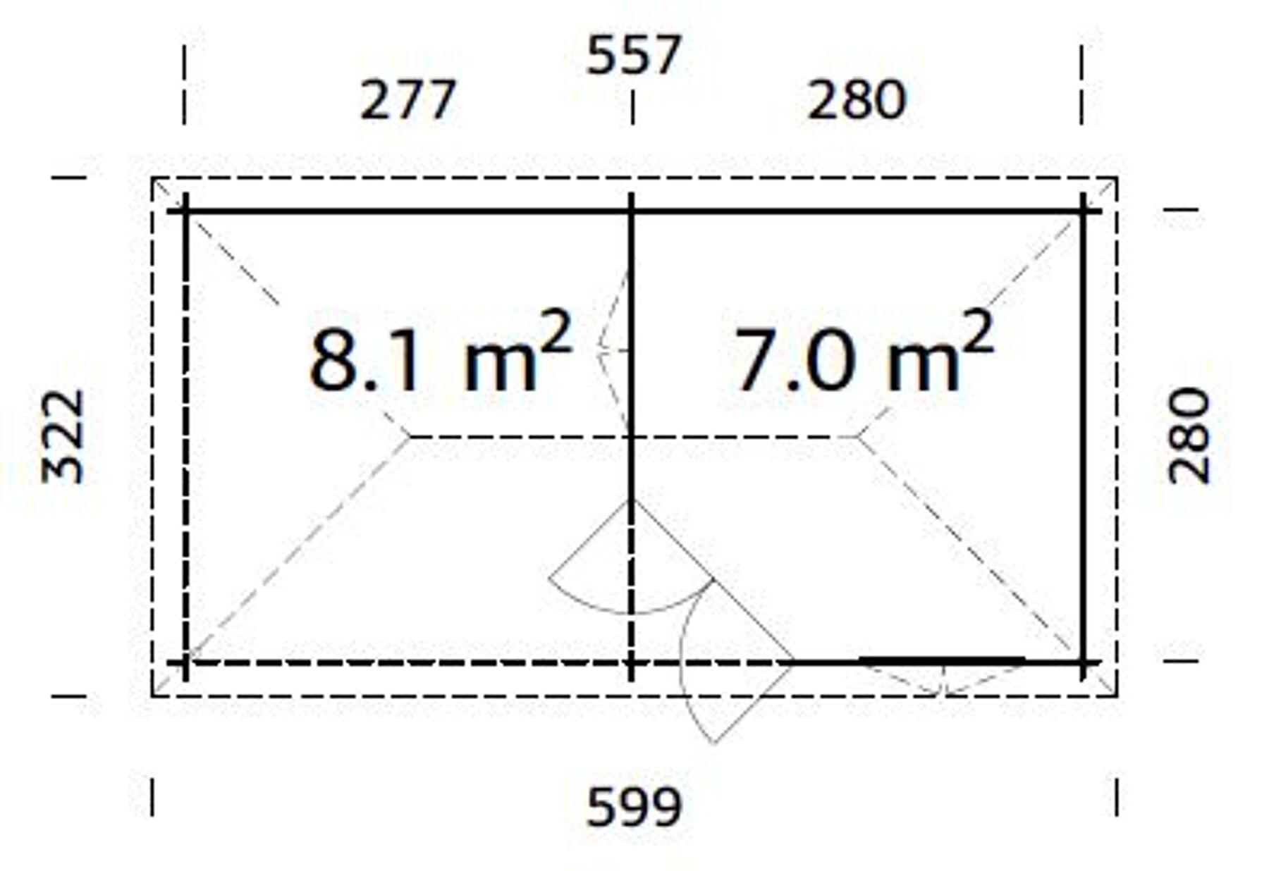 Pavillon Melanie 7,0 + 8,1 m²