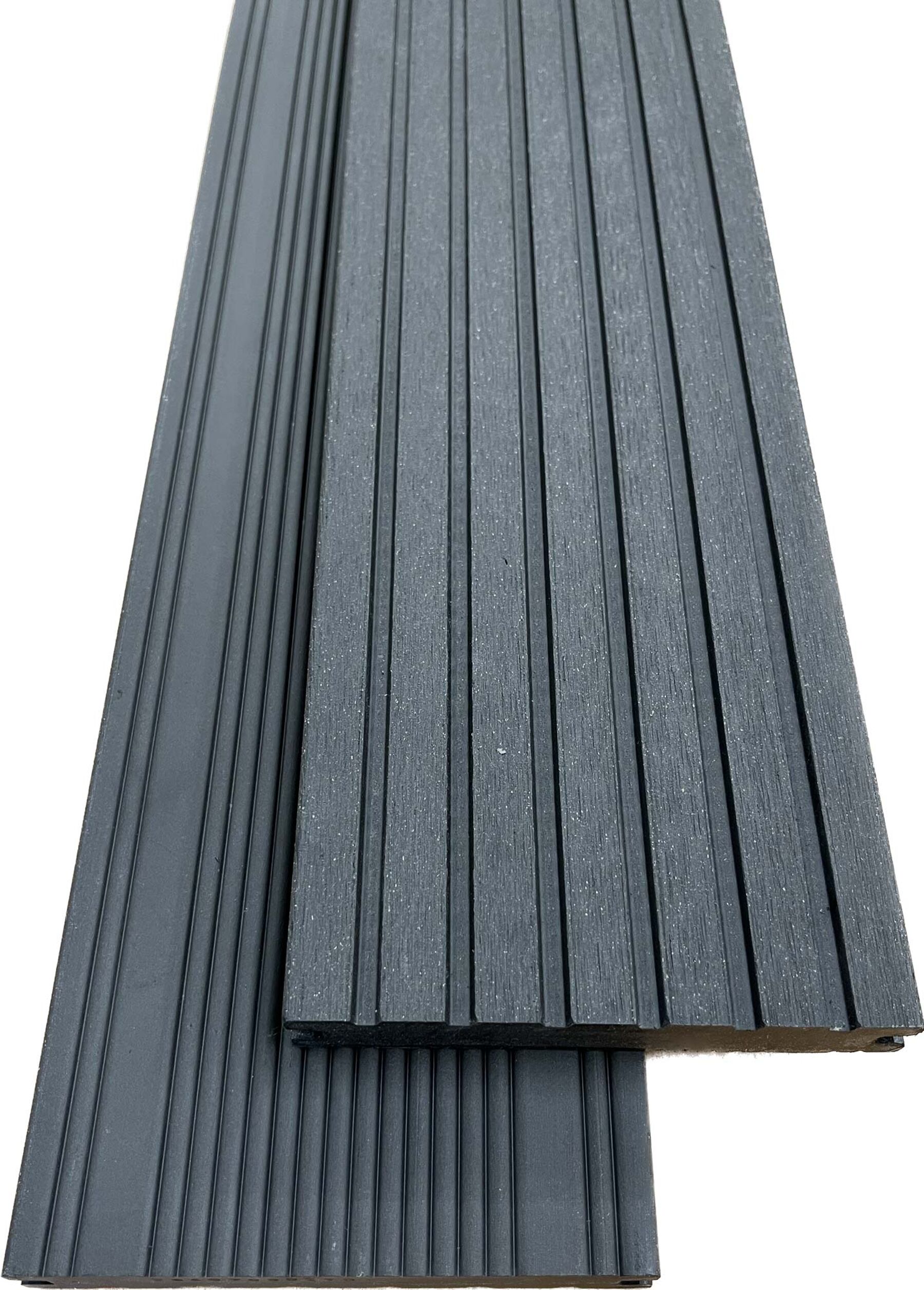 WPC Terrassendielen, Massiv Anthrazit 20x130x3000 mm