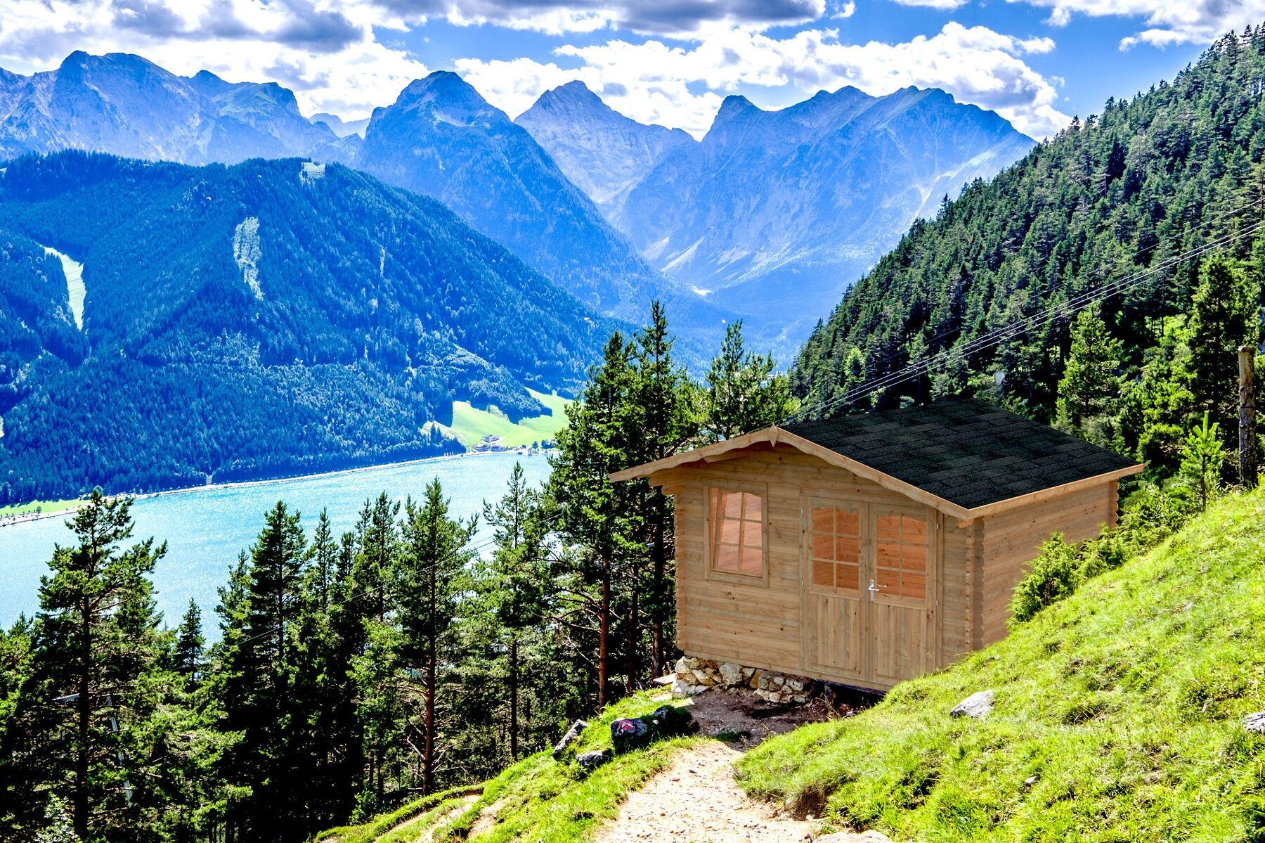 Palmako Gartenhaus Emma 10,4 m²  Hellbraun 
