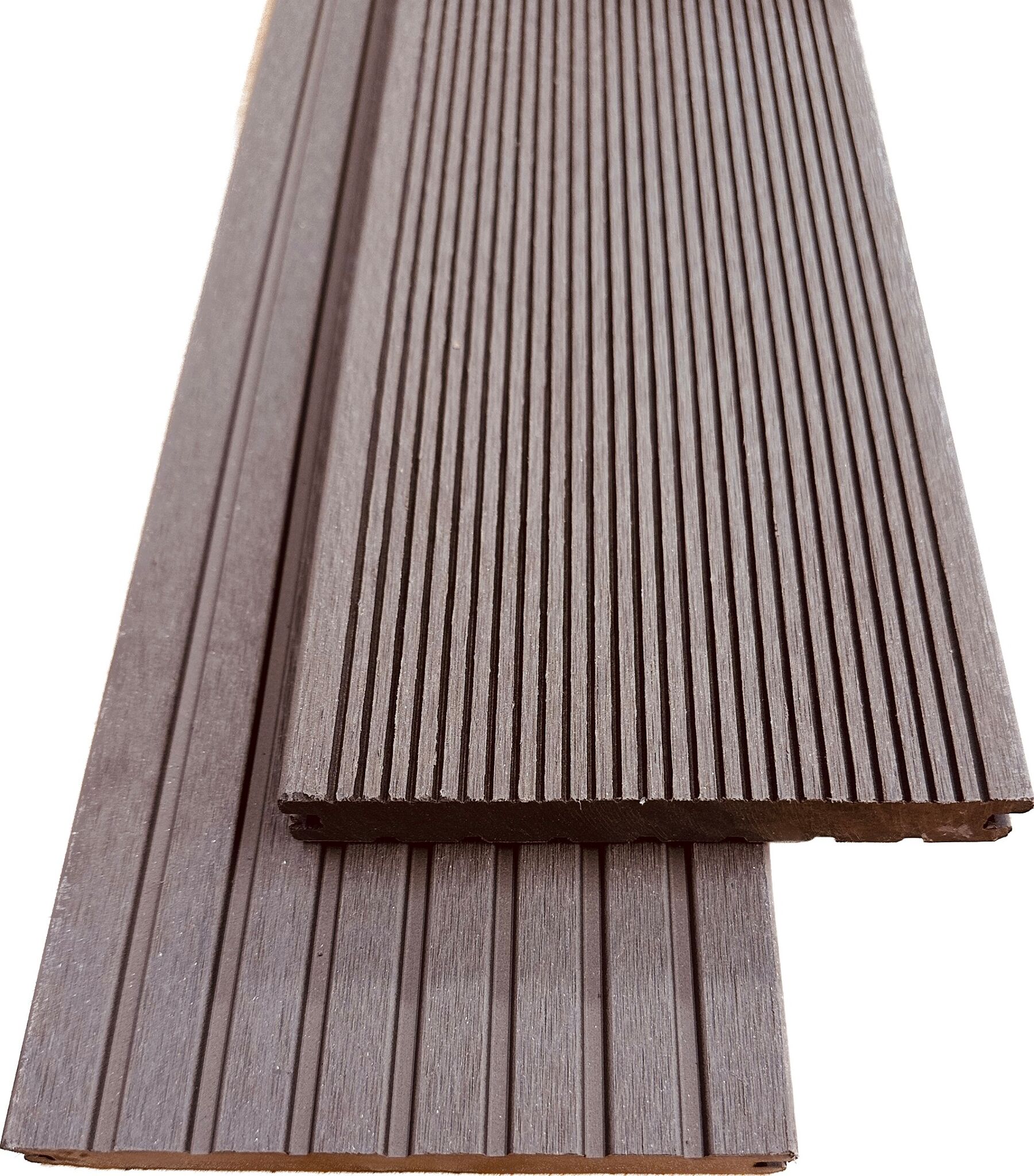 WPC Terrassendielen, Massiv Braun 20x145x4500 mm