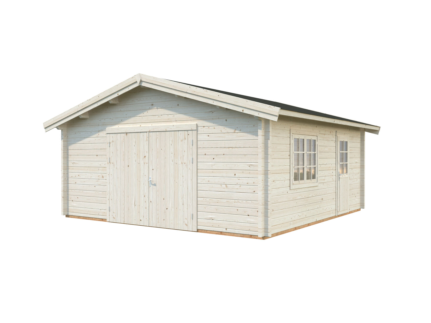 Holzgarage Roger 27,7 m² Mit Holztor