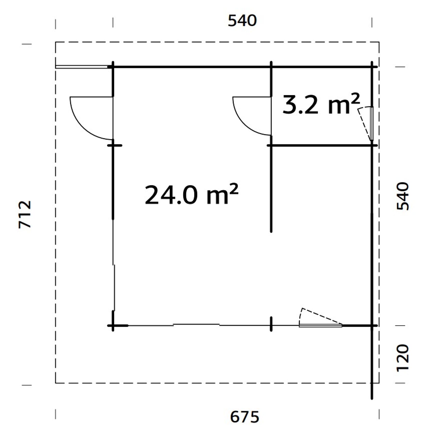 Ferienhaus Cecilia 27,2 m² mit ISO-Glas Schiebetür