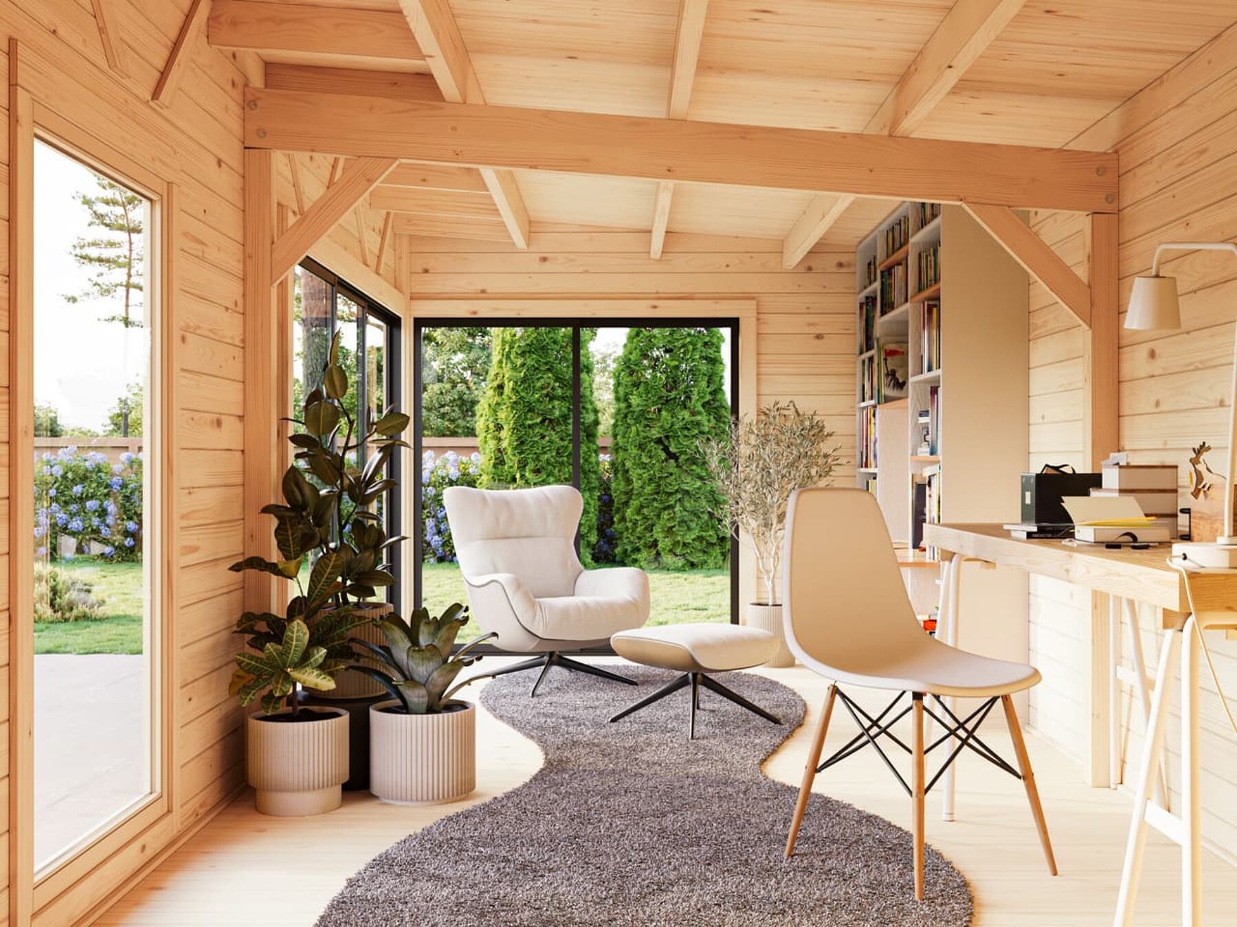 Modernes Gartenhaus Andrea 21,1 m² mit Schiebetür Modernes Gartenhaus Andrea 21,1 m² mit Schiebetür