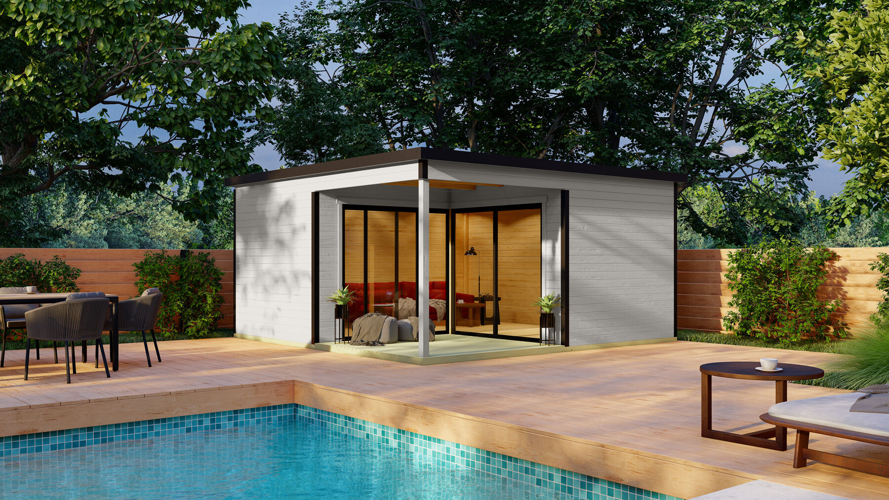 Gartenhaus Domeo 6 Loggia