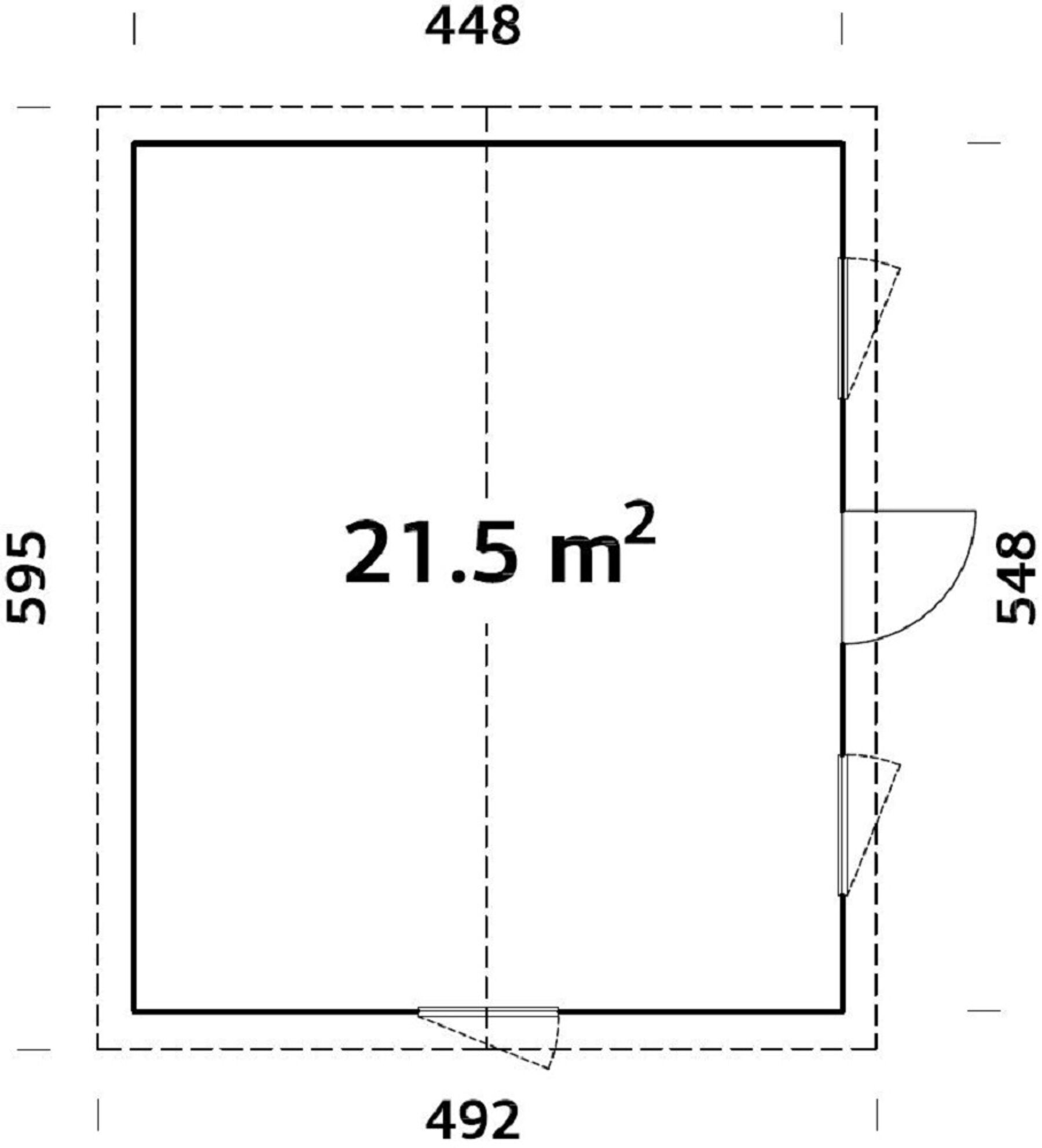 Nordic-Haus Pernilla 21,5 m² mit Metalldach Ziegel