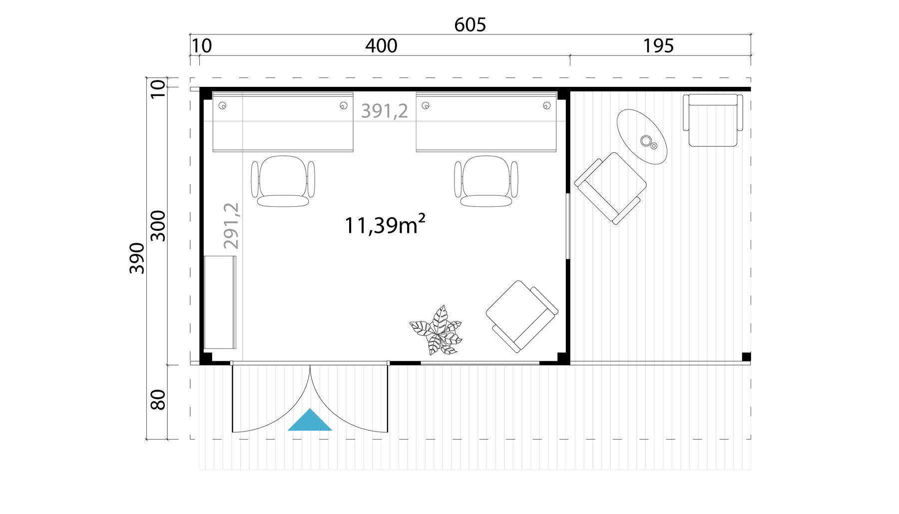 Gartenhaus Domeo 7