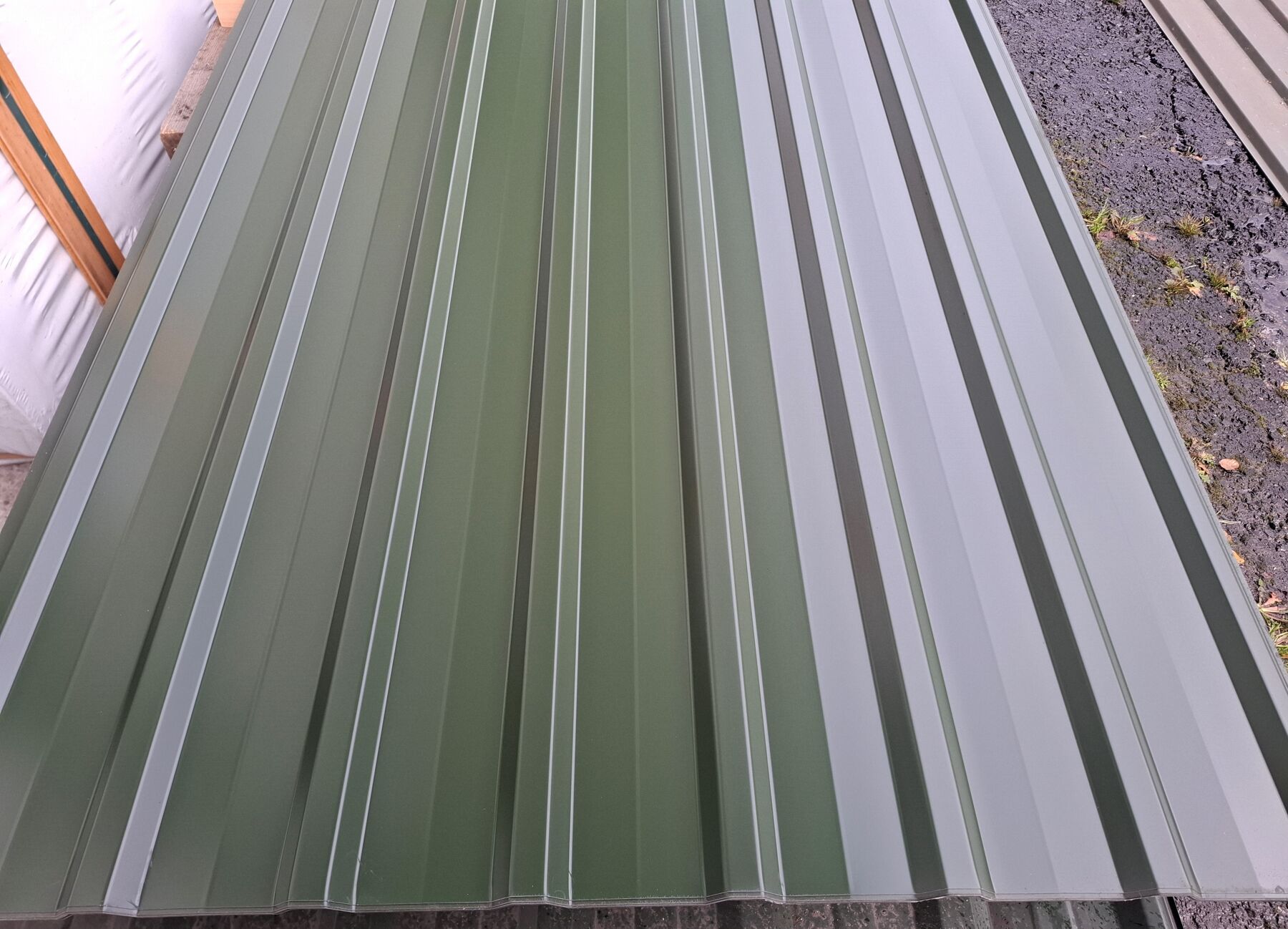 Metallblech, Dachblech, Profilblech, Grün, Industriell