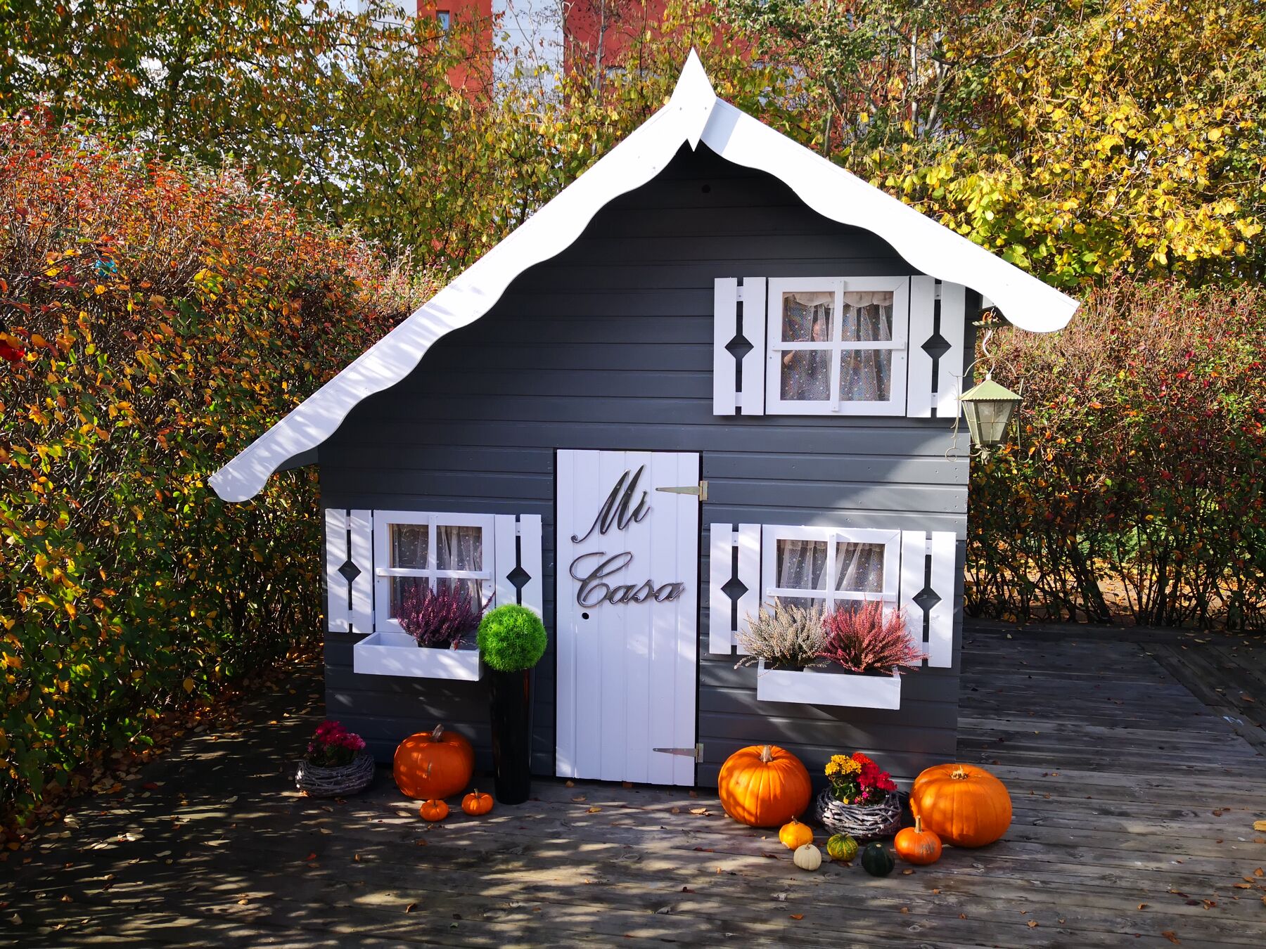 Kinderspielhaus Jerry 3,8 m² - weiß lackiert
