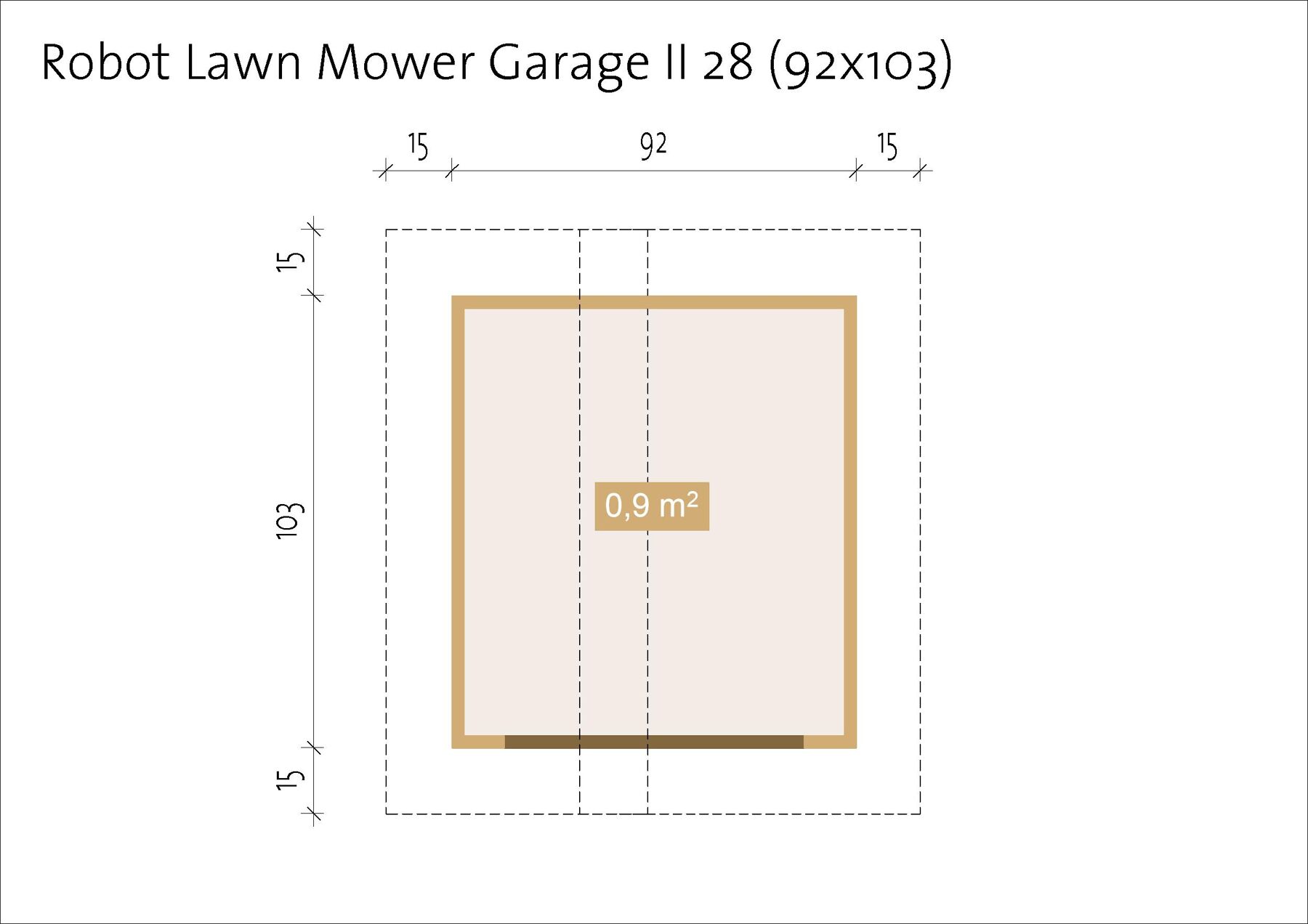 Garage für Rasenmäher Roboter 2