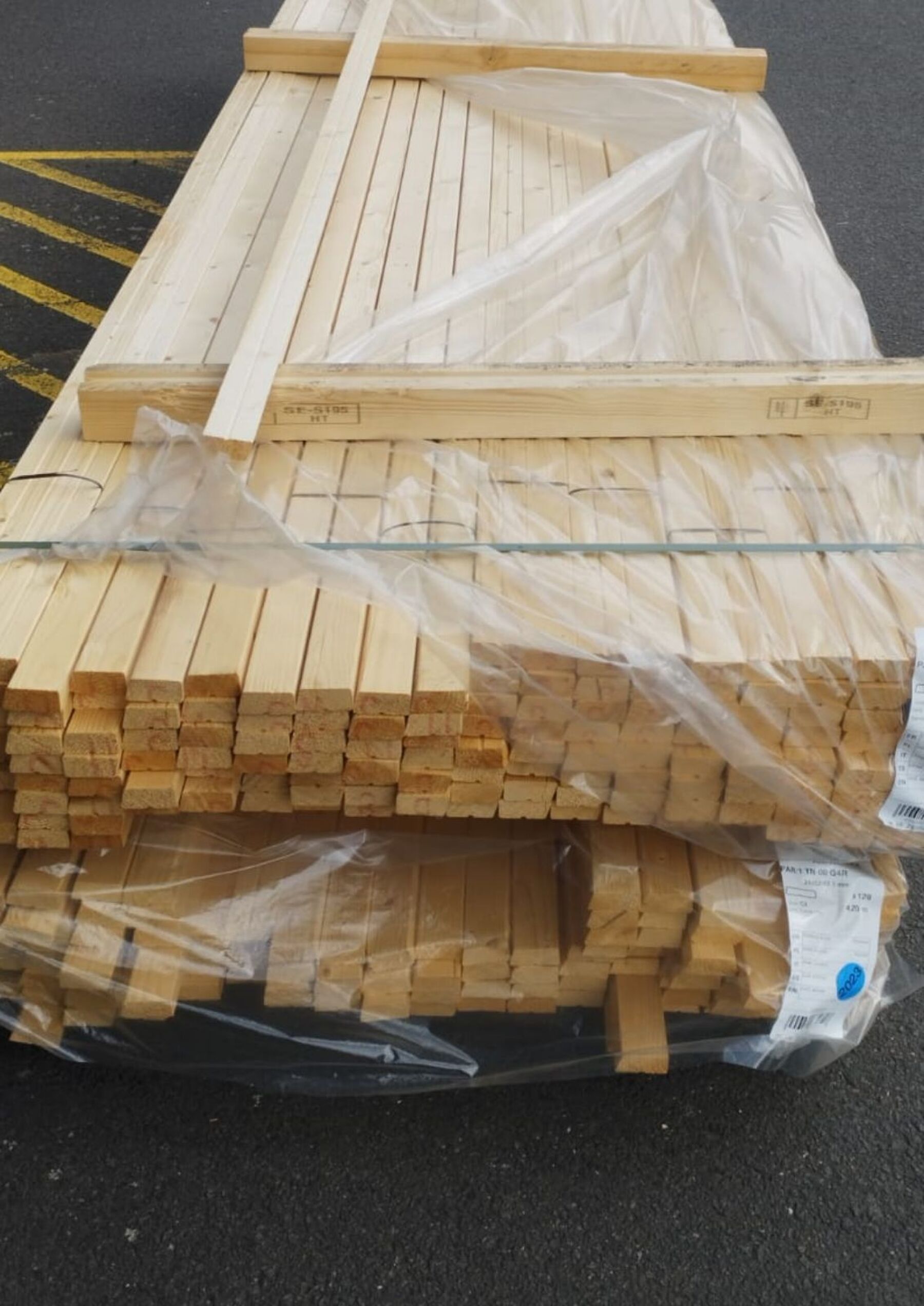 50 m² Sonderposten Rhombusleiste Fichte Fassadenverkleidung, 24x52x4200 mm