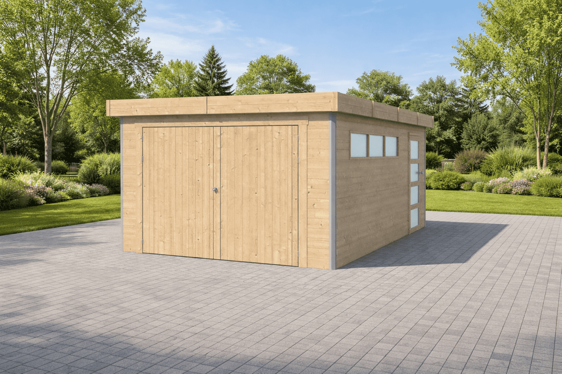 Garage Sven - 16,91 m² inkl. Trapezblechdach Anthrazit Garage Sven - 16,91 m² inkl. Trapezblechdach Anthrazit