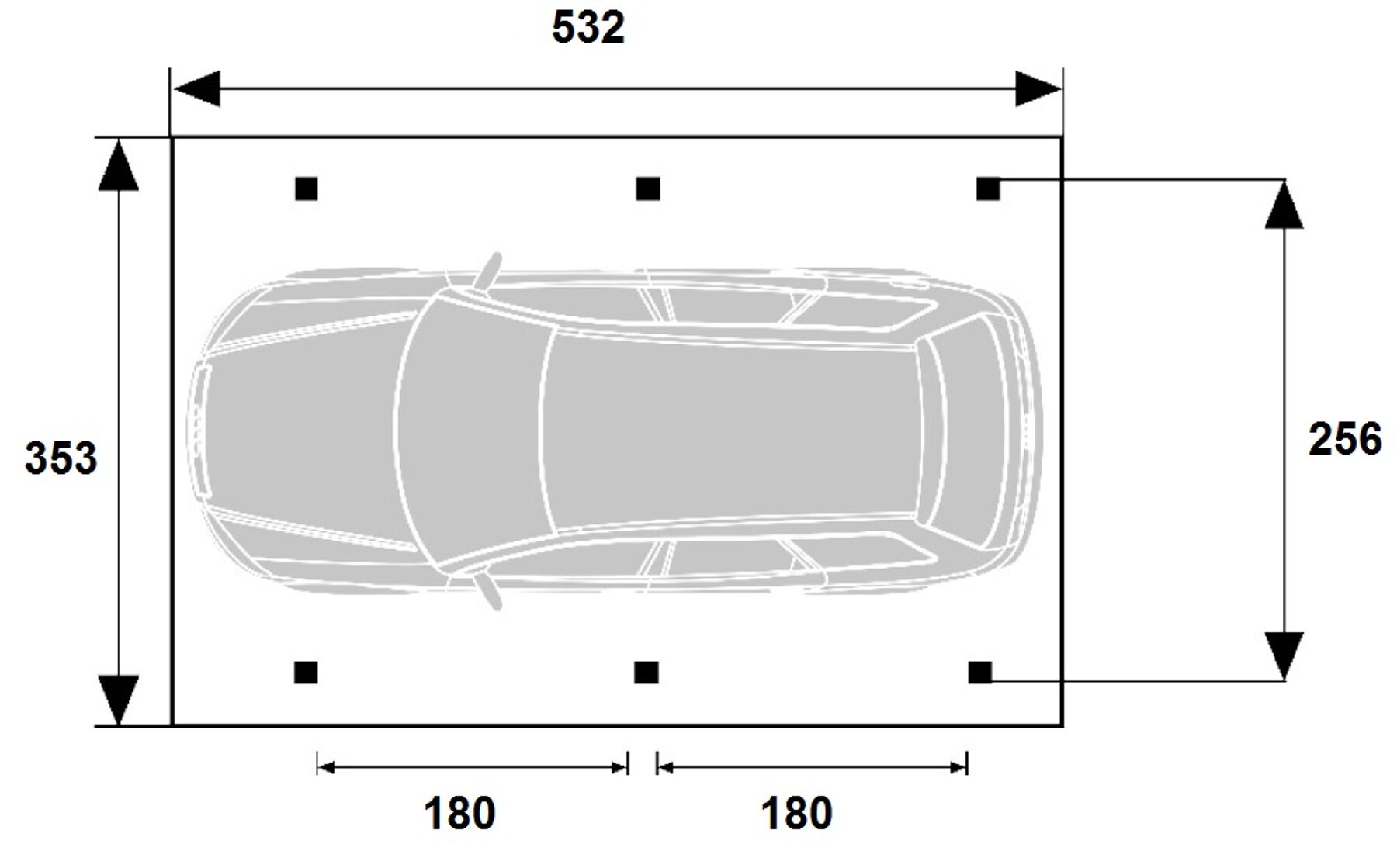 Carport Juist 1 KDI Grün 