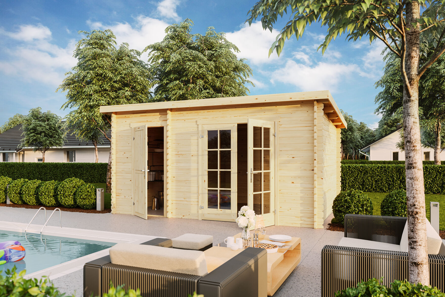 Trapezblech Set für Gerätehaus Belmont 2
