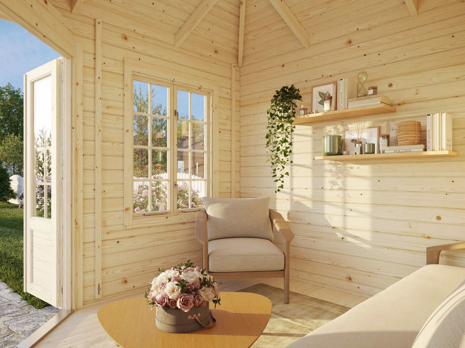Pavillon Melanie 6,9 m² Hellbraun