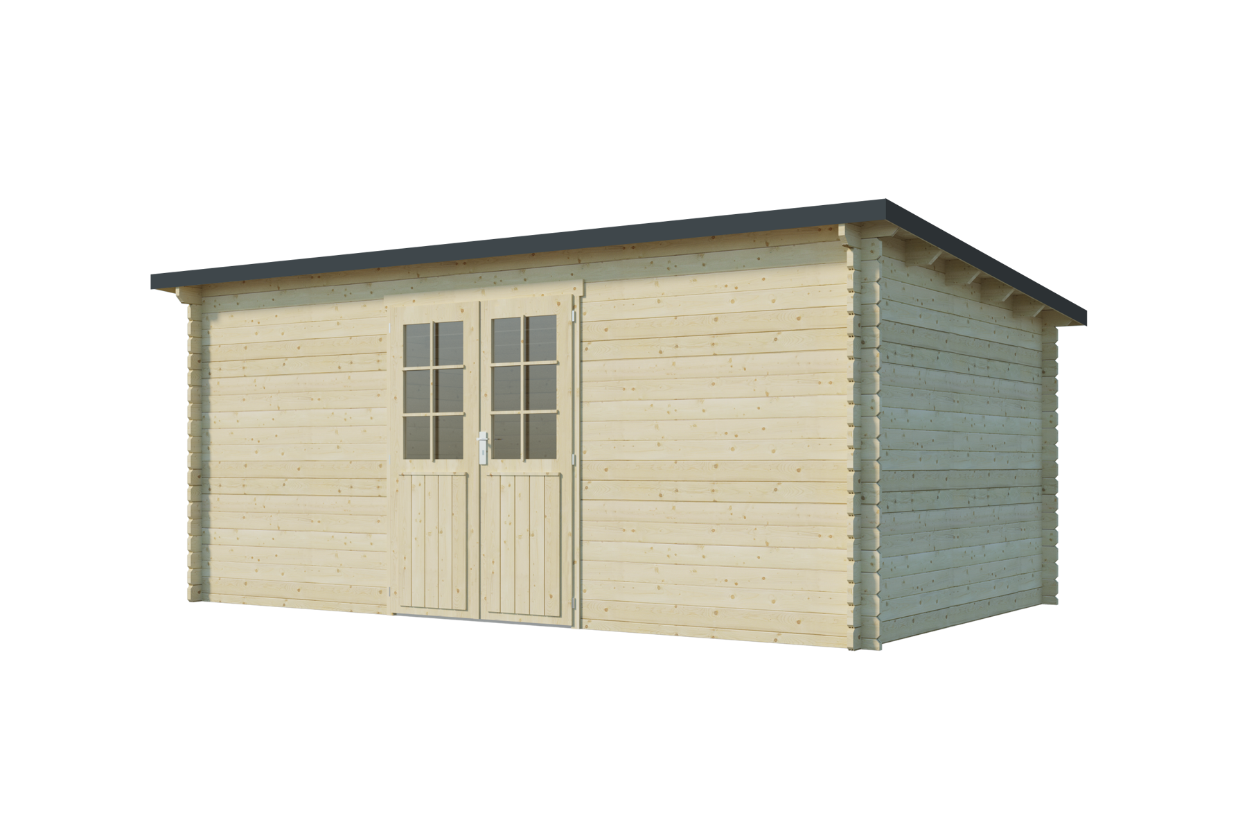 Gartenhaus Evolution 34E, + Kostenloses Trapezblech Dach