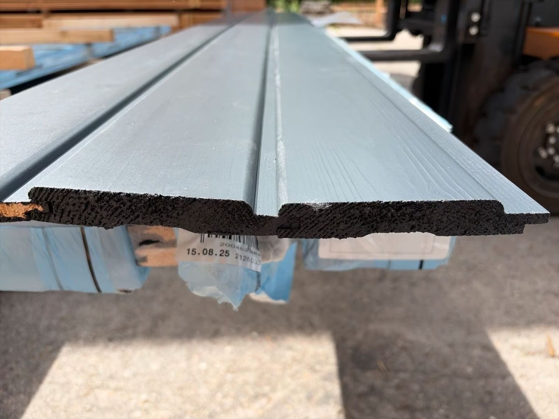 44,43 m² Fichte Profilholz Anthrazit, 18.5x121x5100 mm