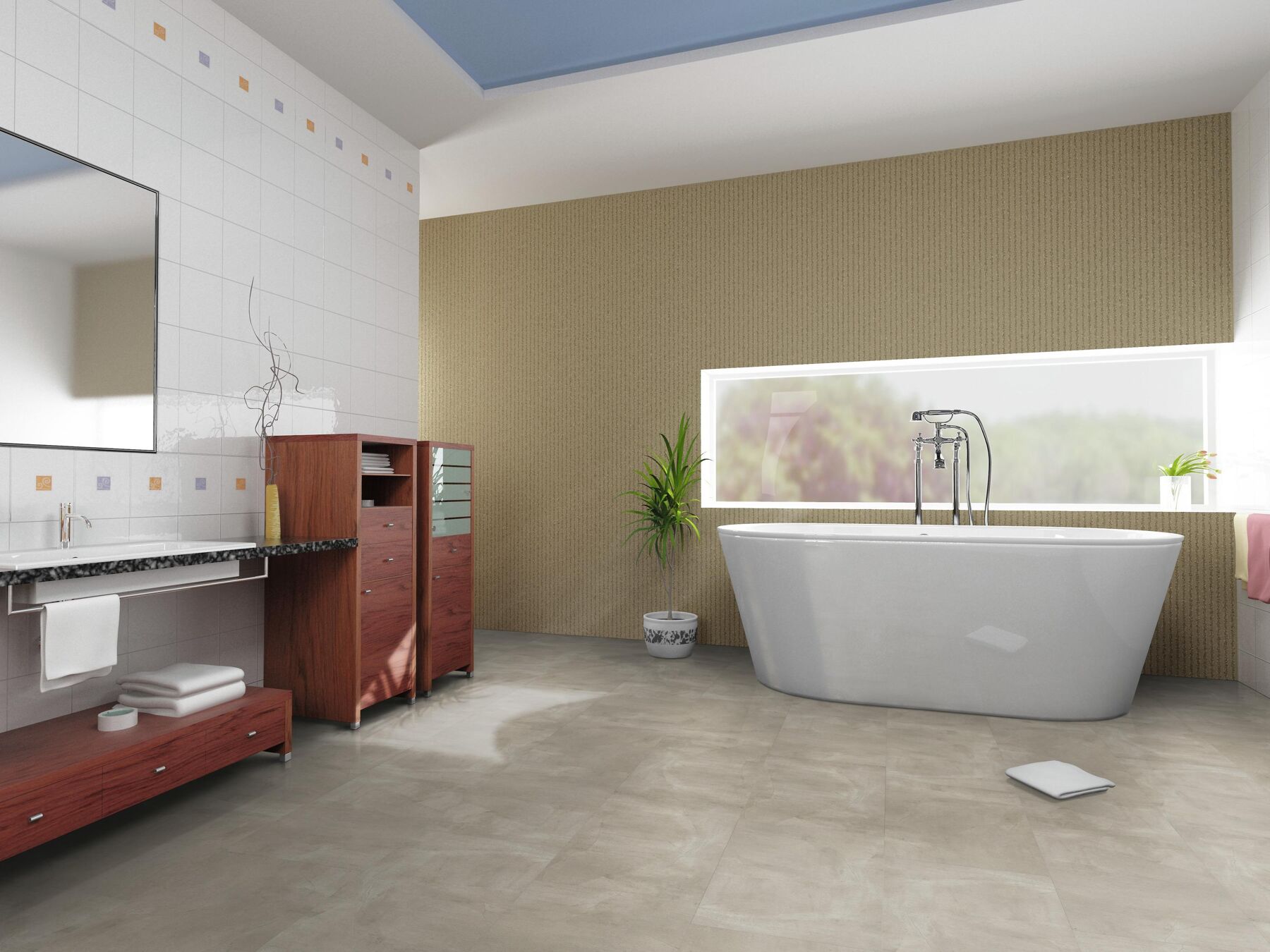 Klebe Vinylboden Concrete Sand