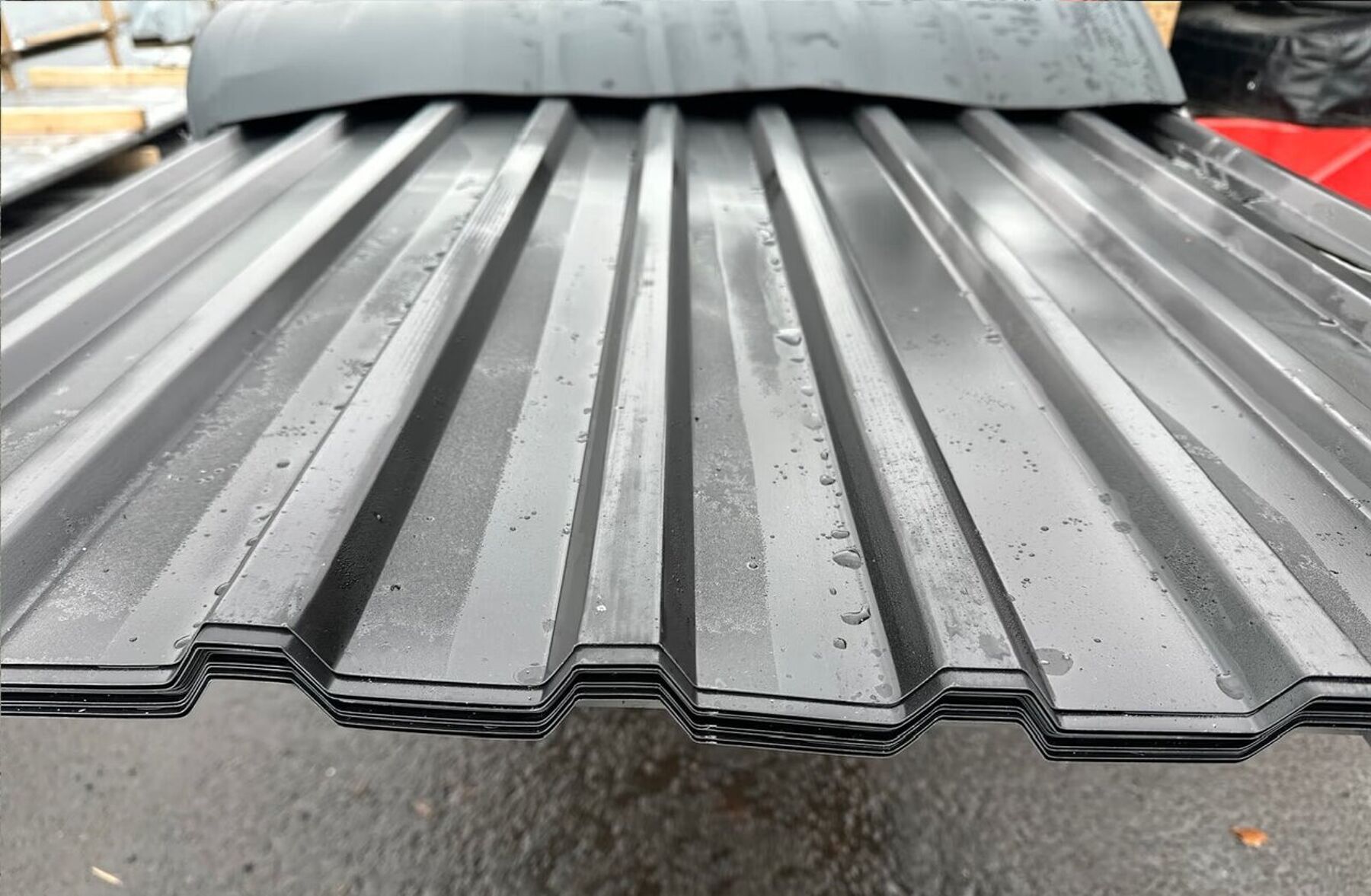 63,93 m² Trapezblech Sonderposten 740 cm Schwarz DP 20/65 Aluminium, Fußboden, Auto, Transport, Fahrzeug