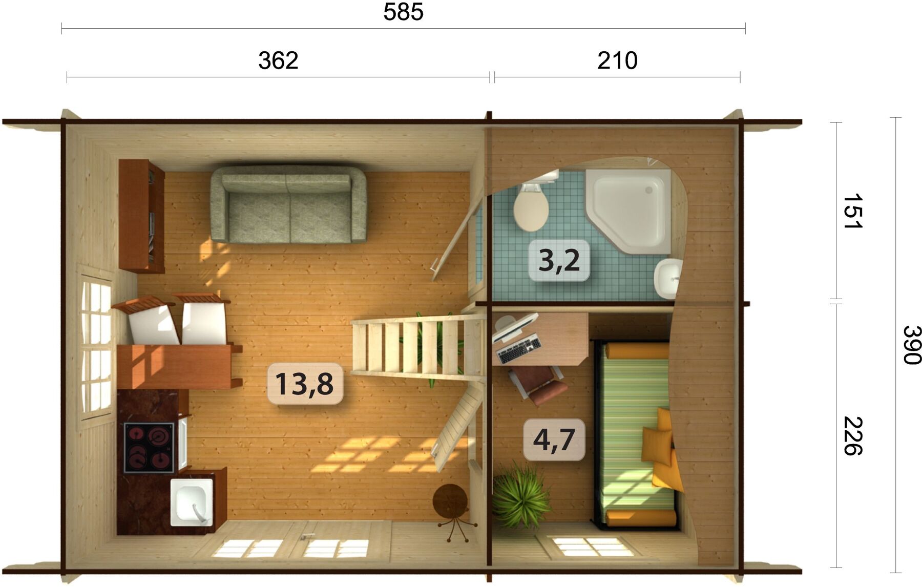 Ferienhaus Sandra 29,9 m²