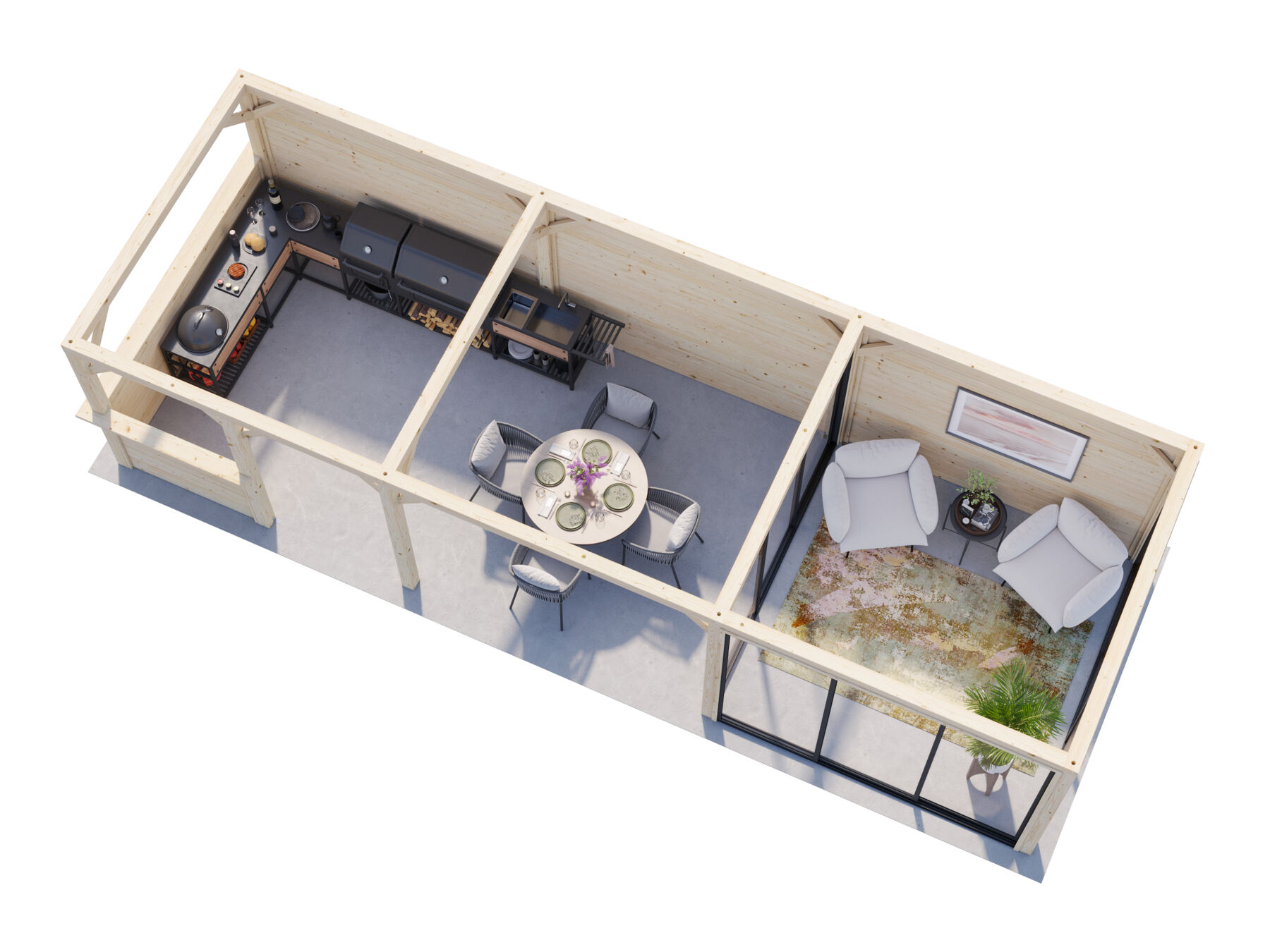 Moebel, Tabelle, Pflanze, Stuhl, Grundriss