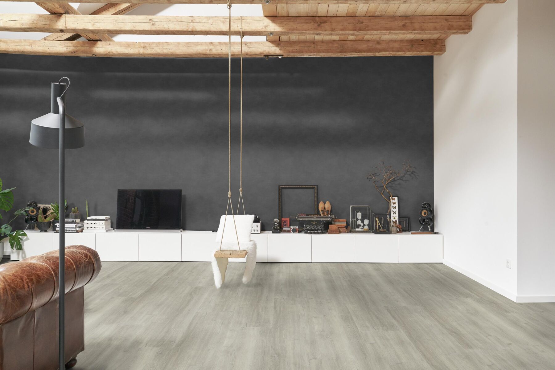 Klick-Vinylboden Eiche Piment inkl. Trittschalldämmung