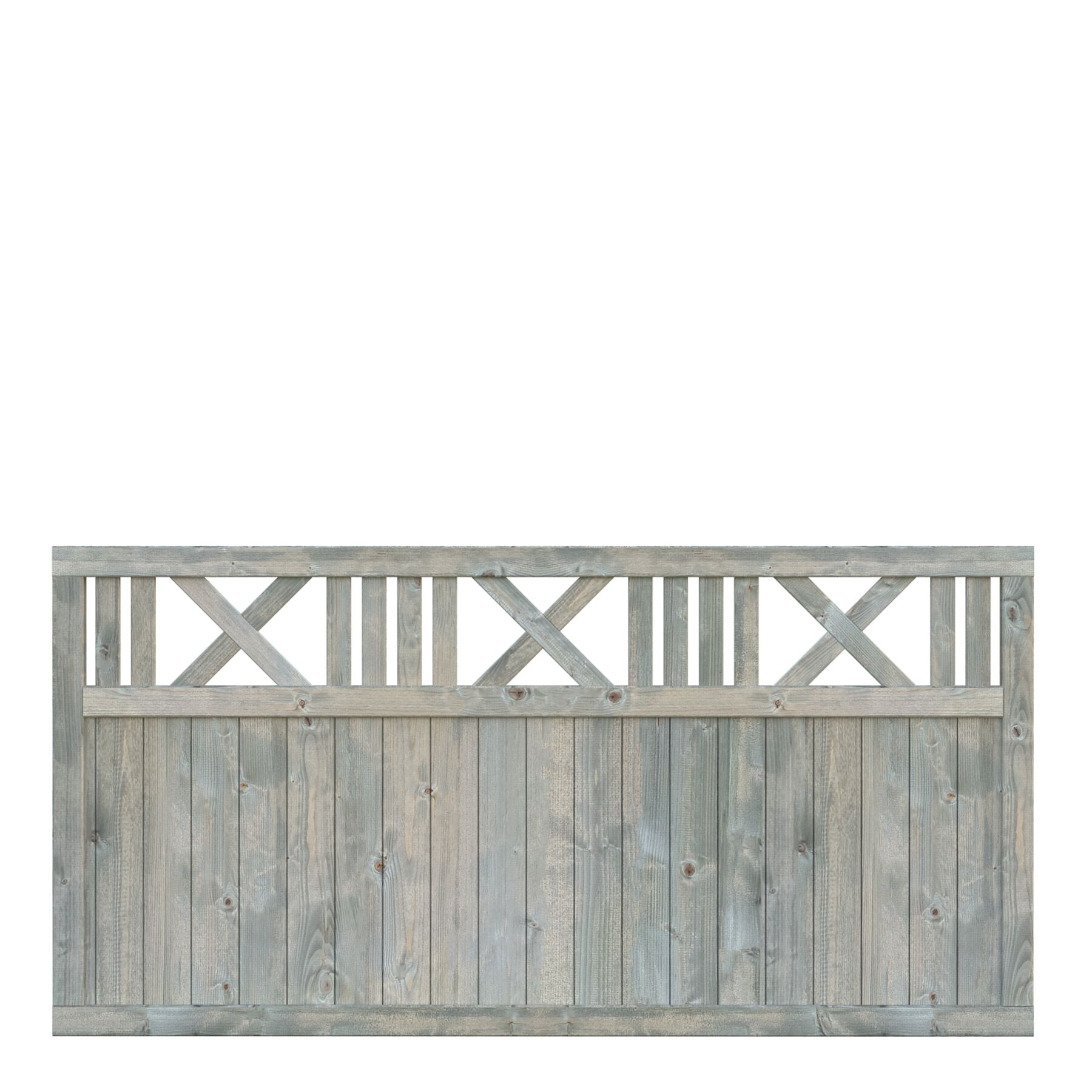 Zaunelemente Karina, 180 x 90 cm Grau KDI