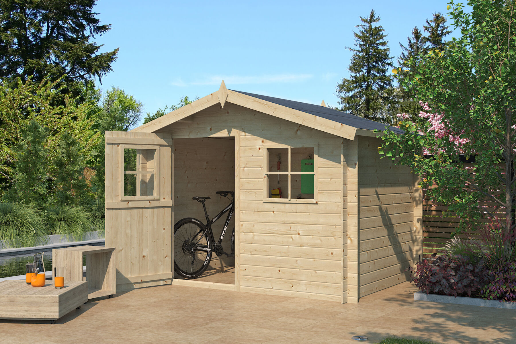 Innenarchitektur, Unterschlupf, Fahrrad, Holz, Rad, Innenarchitektur, Unterschlupf, Fahrrad, Holz, Rad