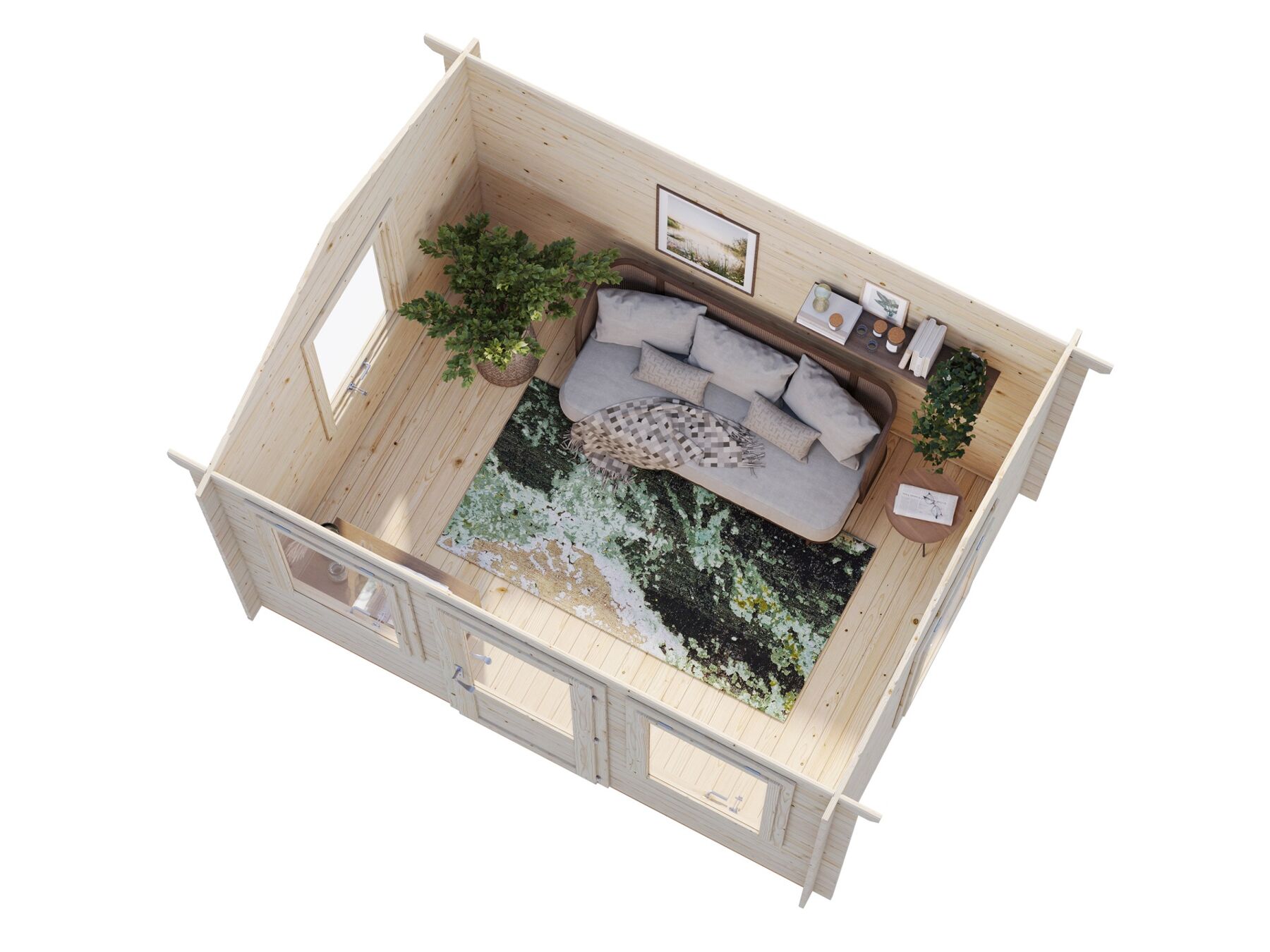 Gartenhaus Claudia 7,4 m² Grau 