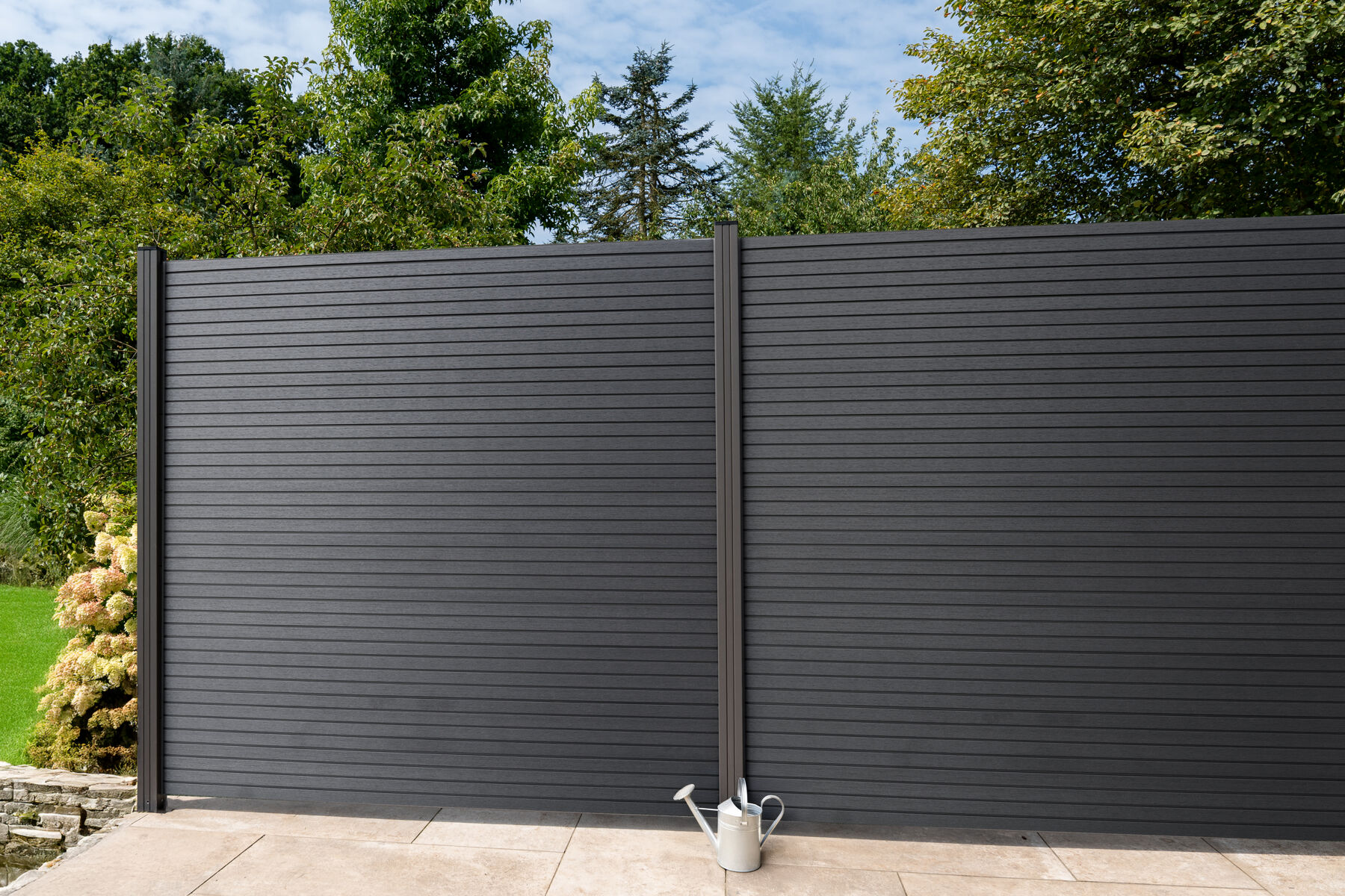 WPC Akustikzaun,  Shadowline Deep Black 180 x 180 cm