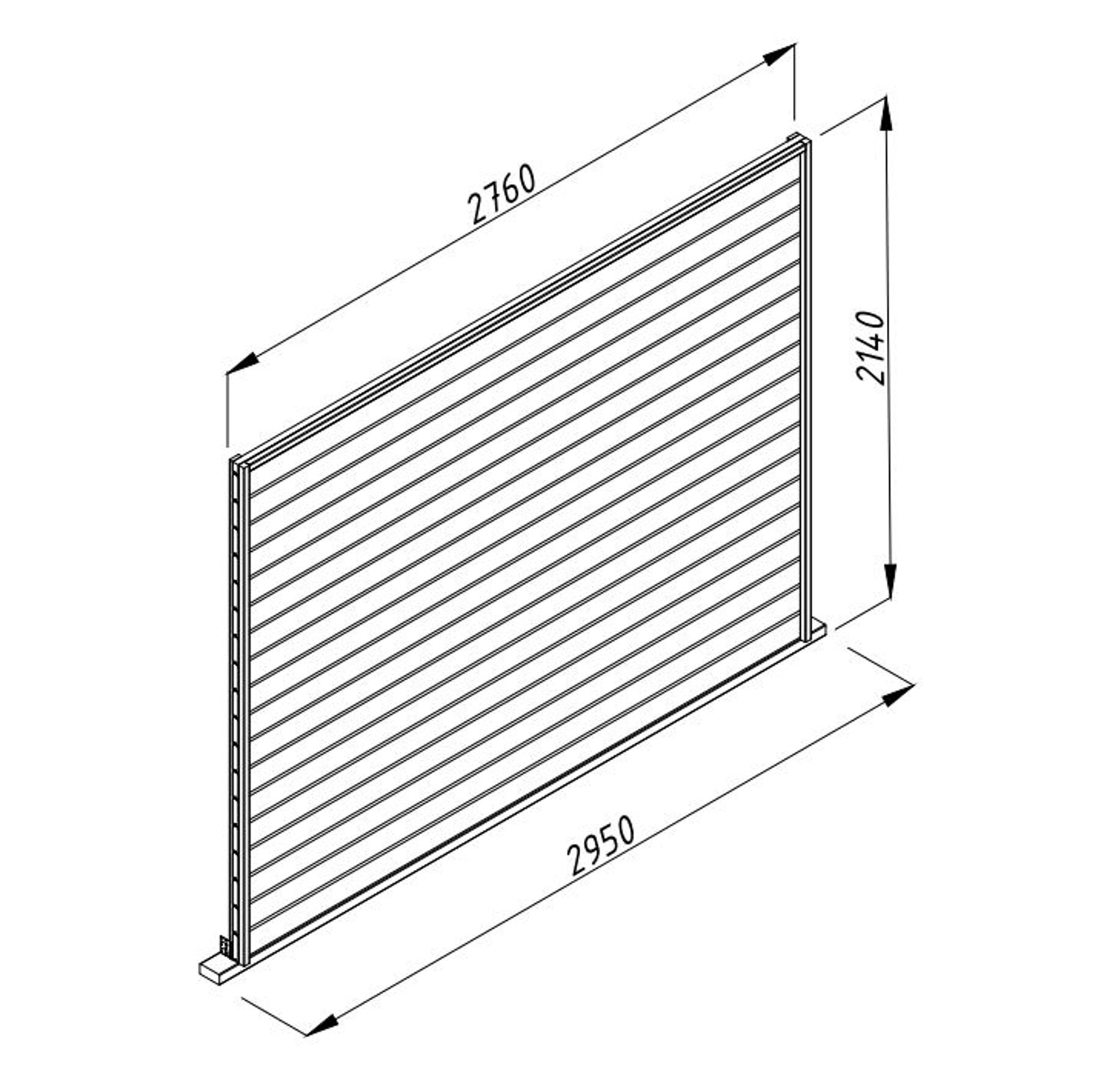 Pavillon Bianca 16,6 m² Set 205 mit Schiebetür