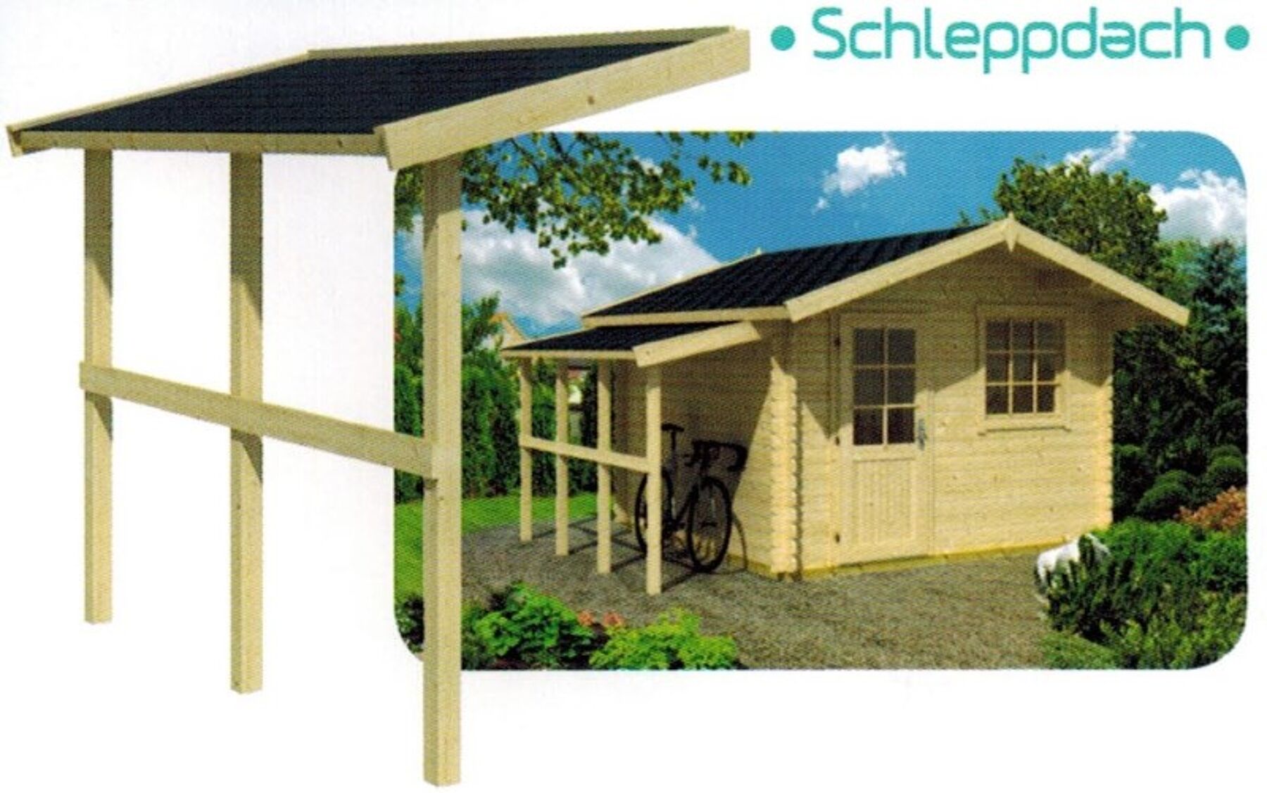 Schleppdach 90 x 300