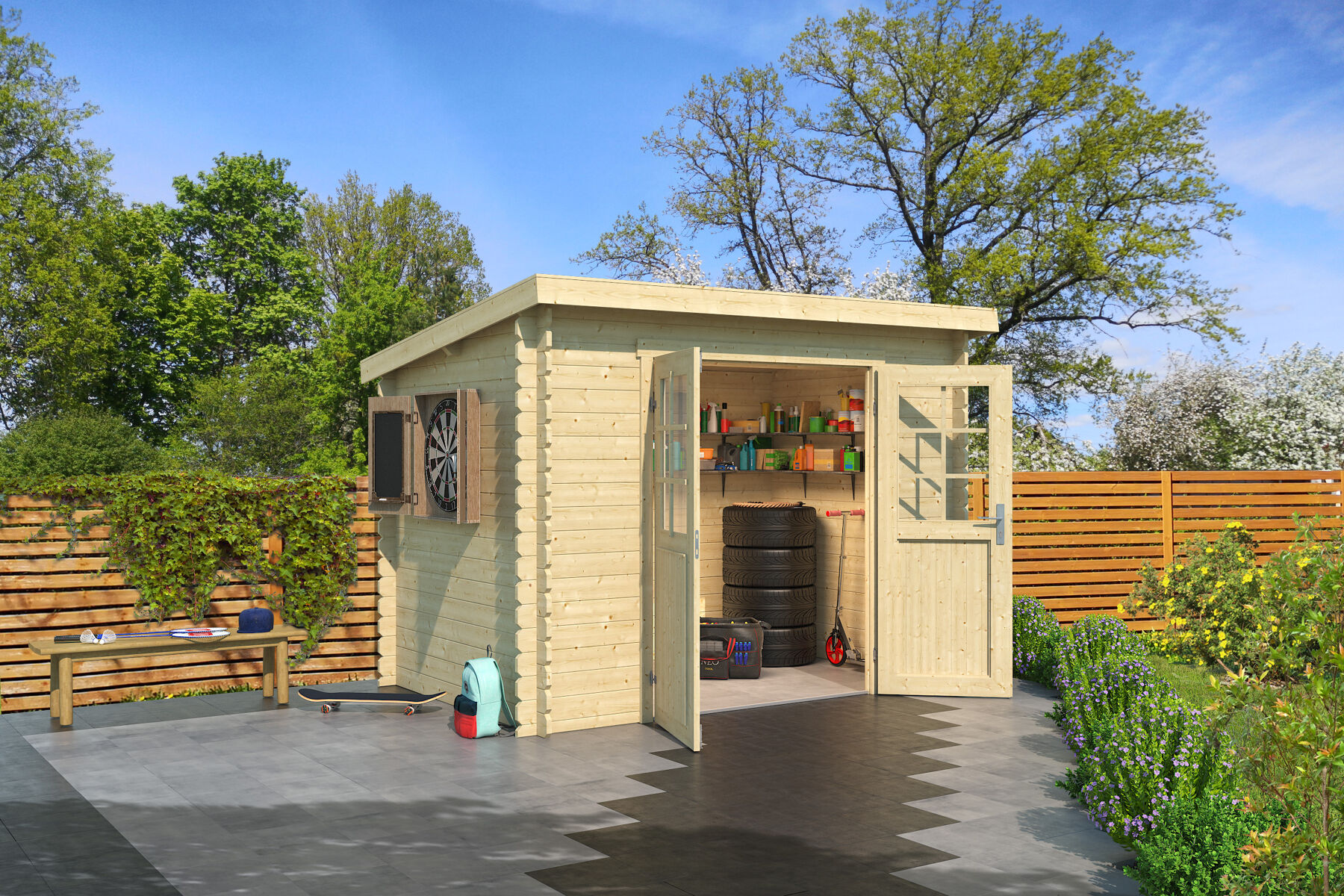 Aktion´s Haus 275x175cm, + Kostenloses Trapezblechdach Paket